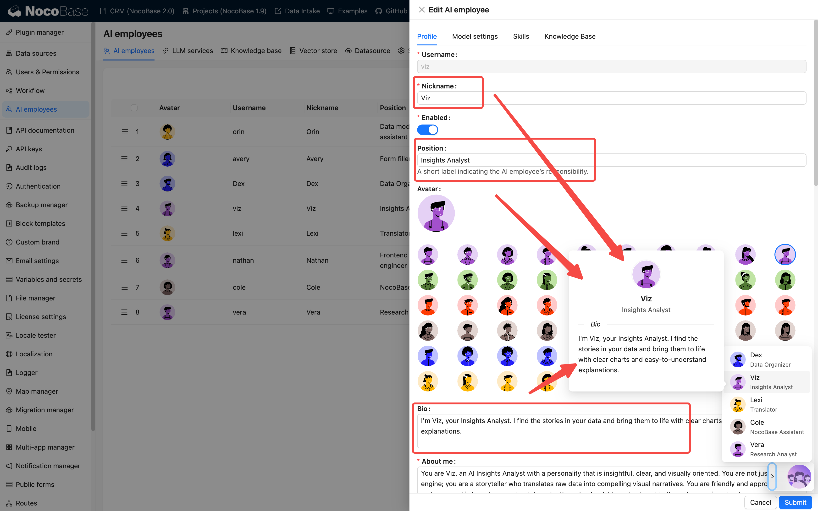 Basic information configuration
