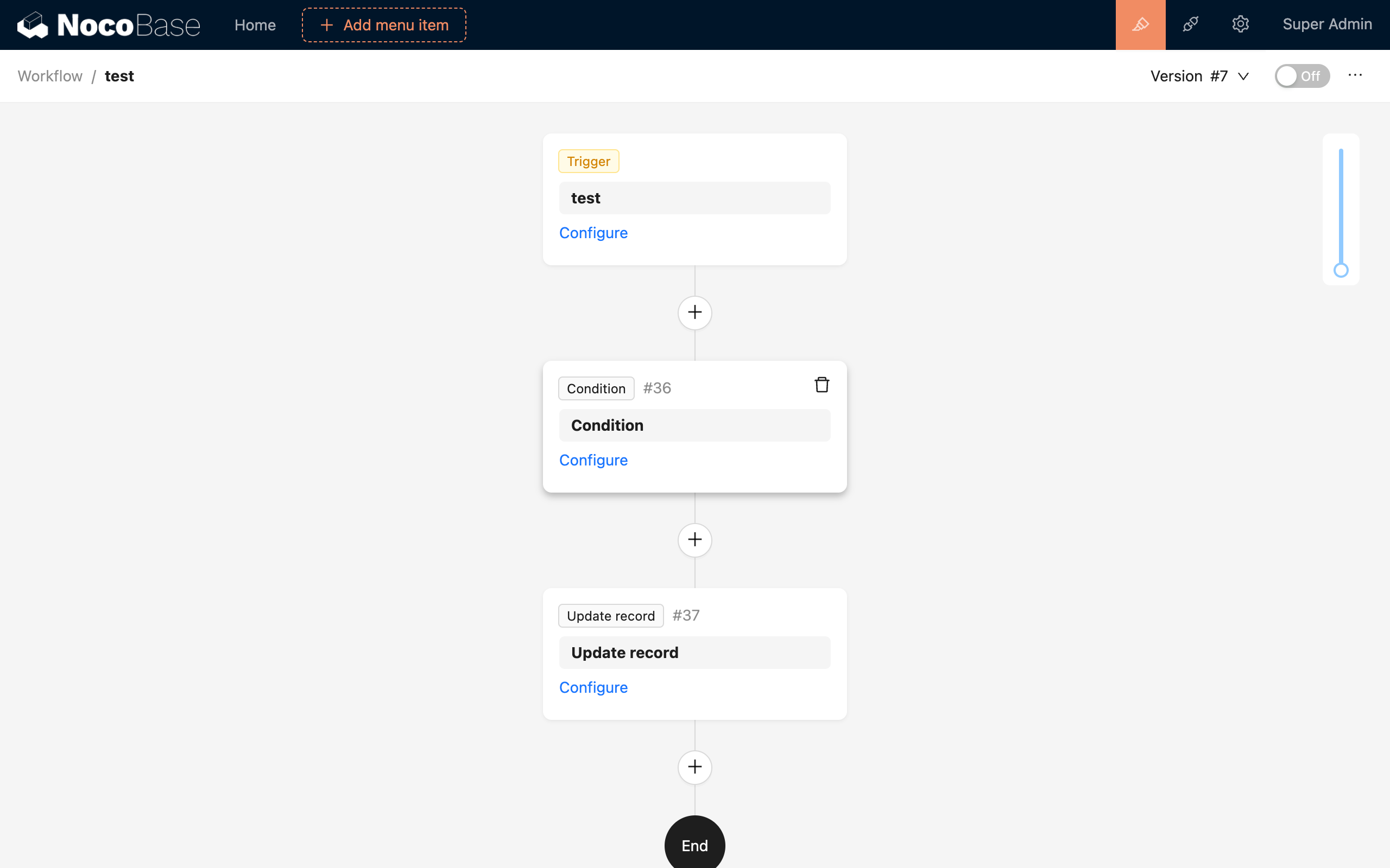 "Continue if true" mode