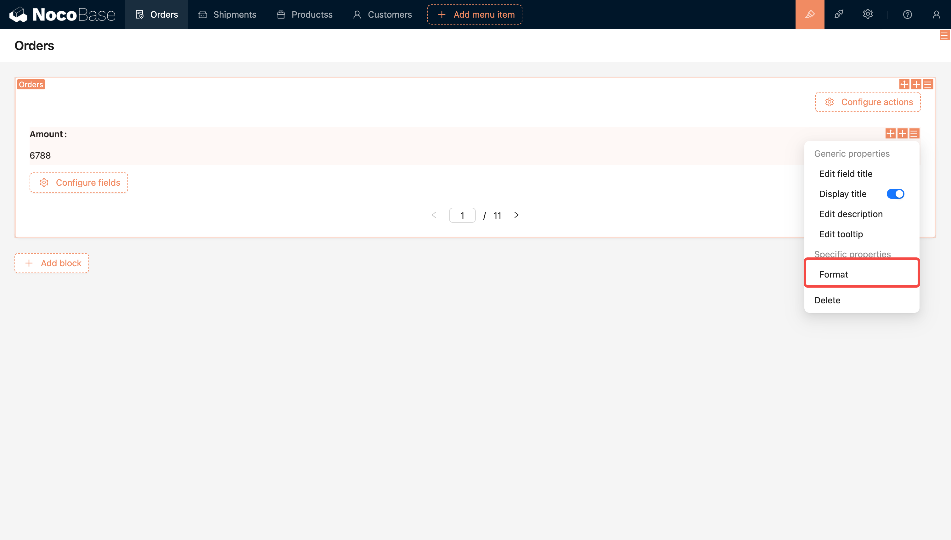 数值格式化- NocoBase