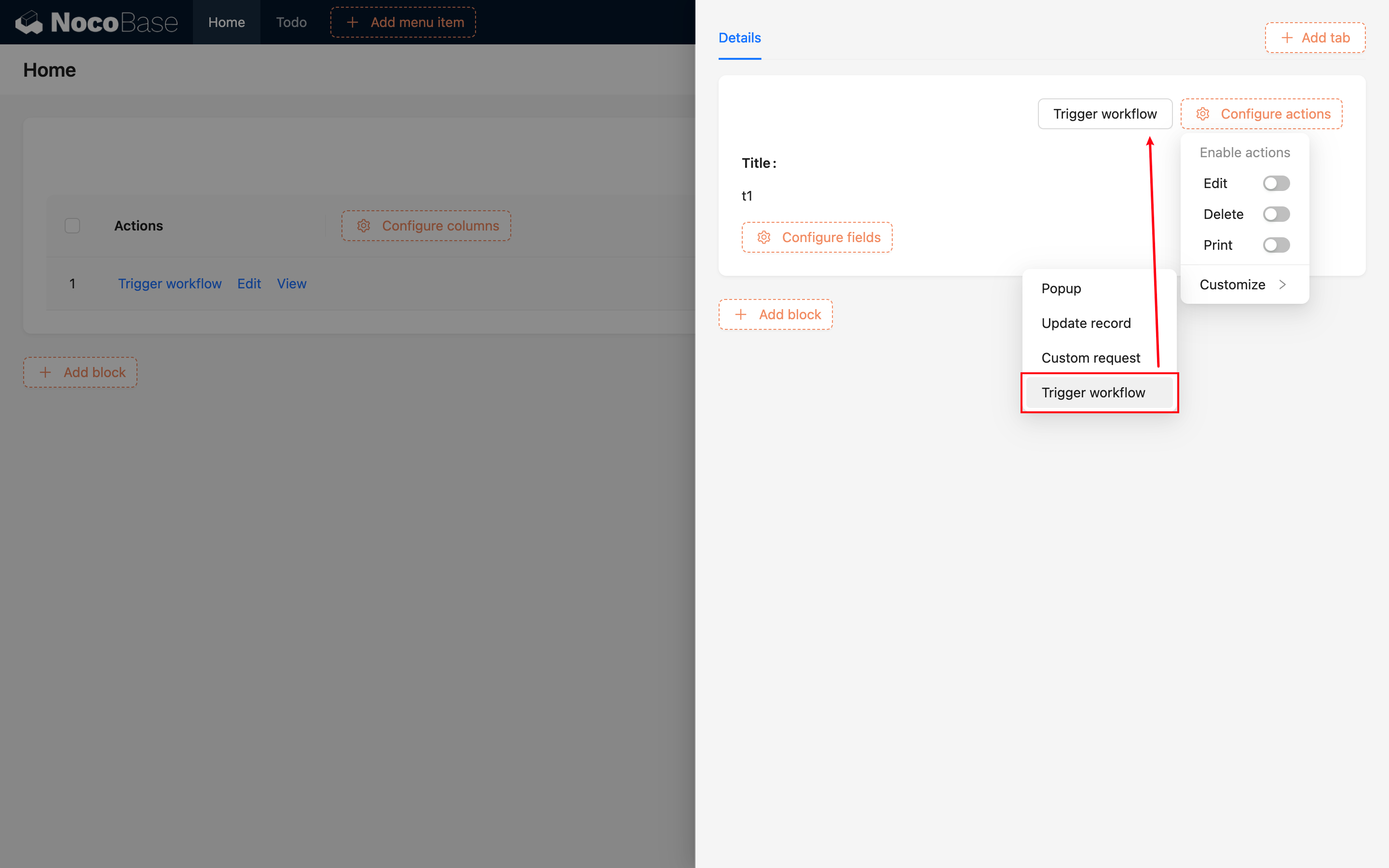 Add Action Button to Block_Details