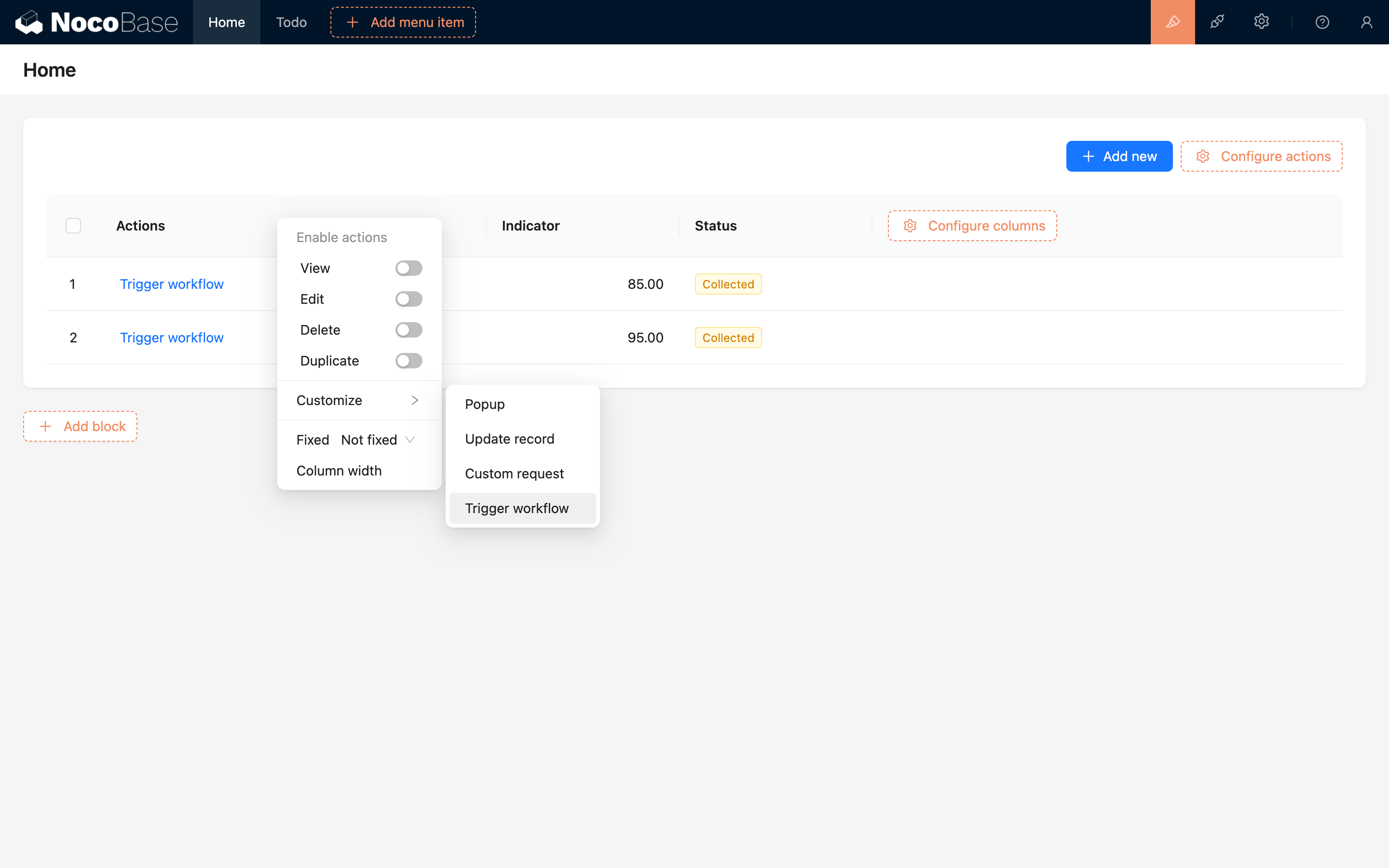 Example_Add Action Button
