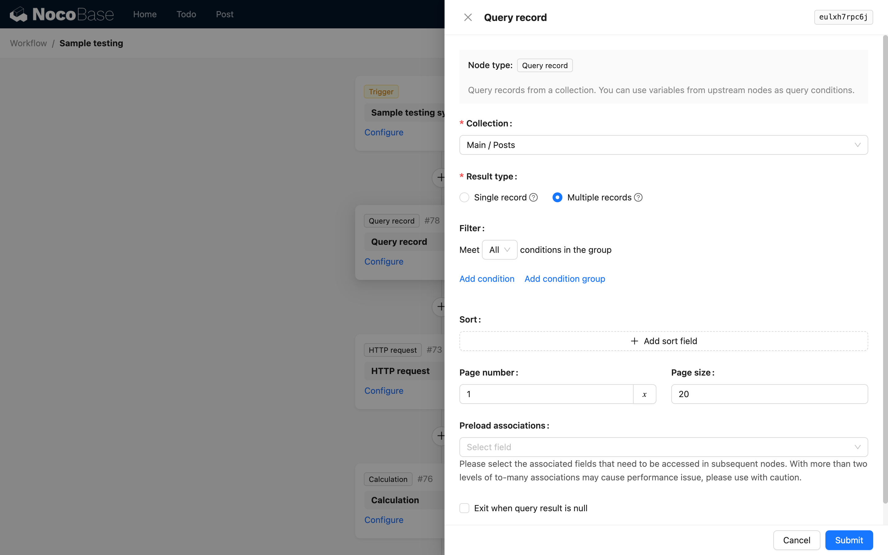 Query Node Configuration