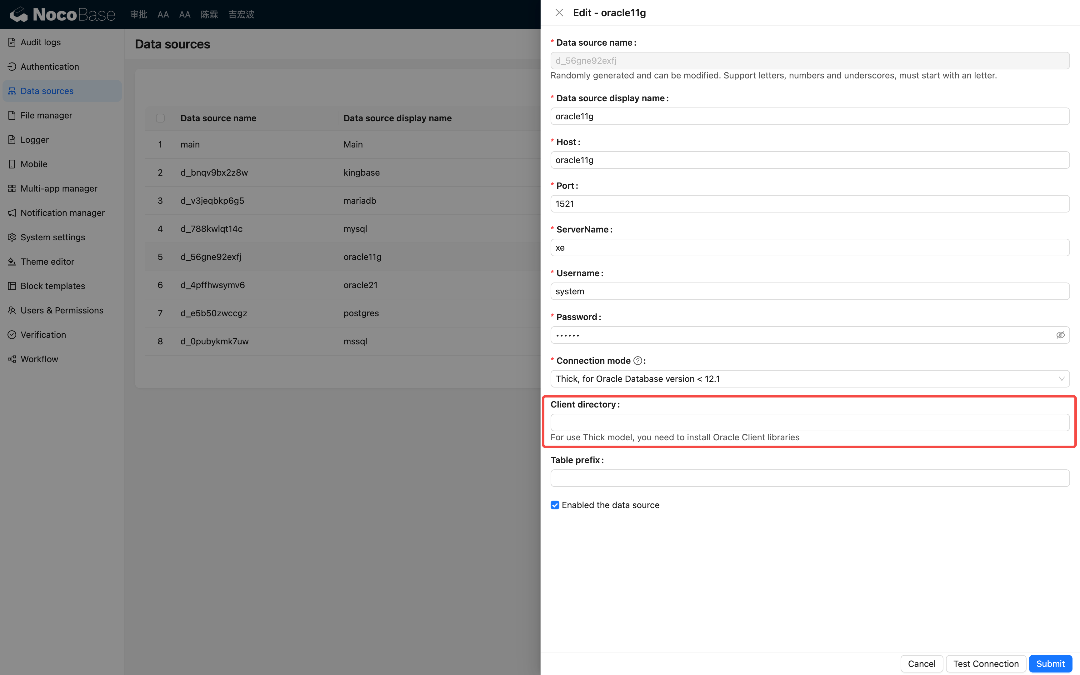 Oracle Client Path Configuration