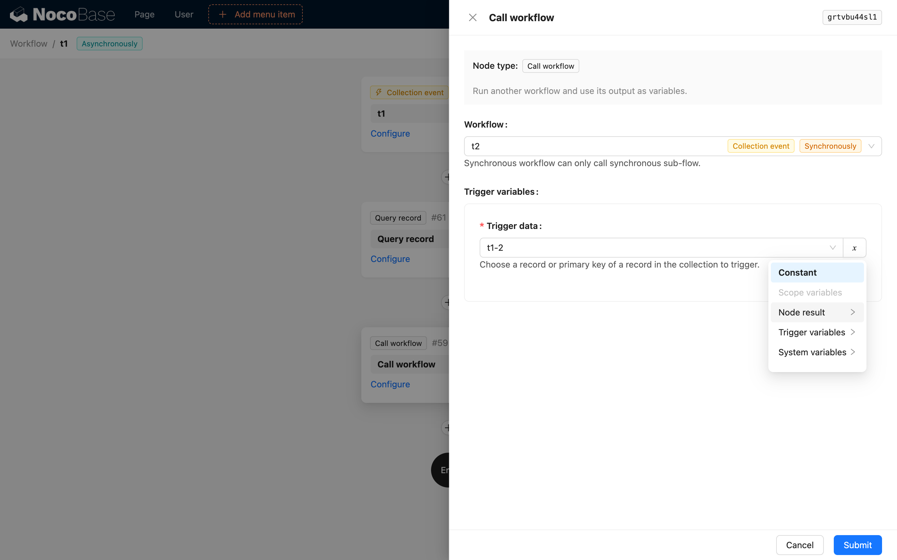 Configure Trigger Variables