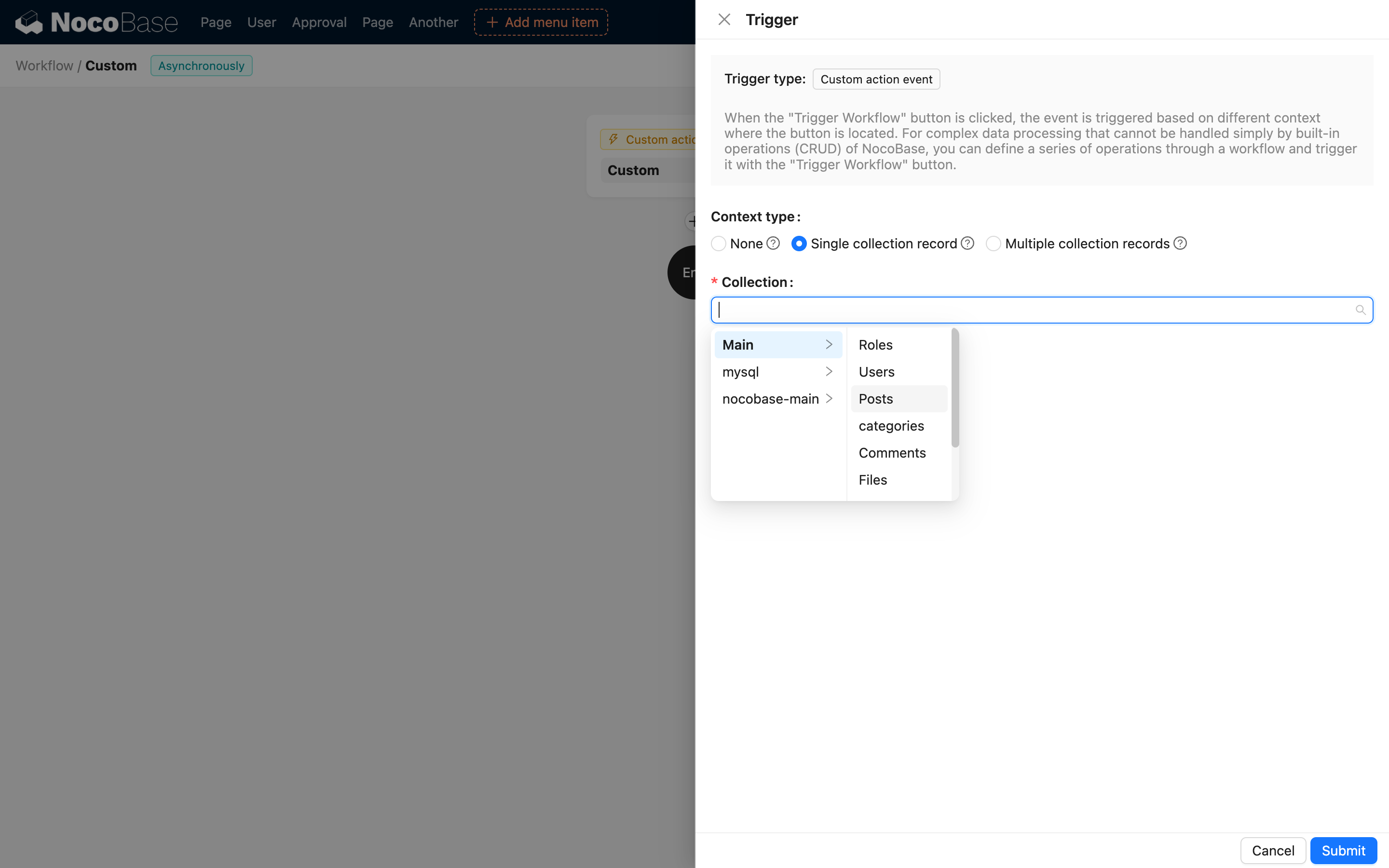 Trigger Configuration_Select Collection