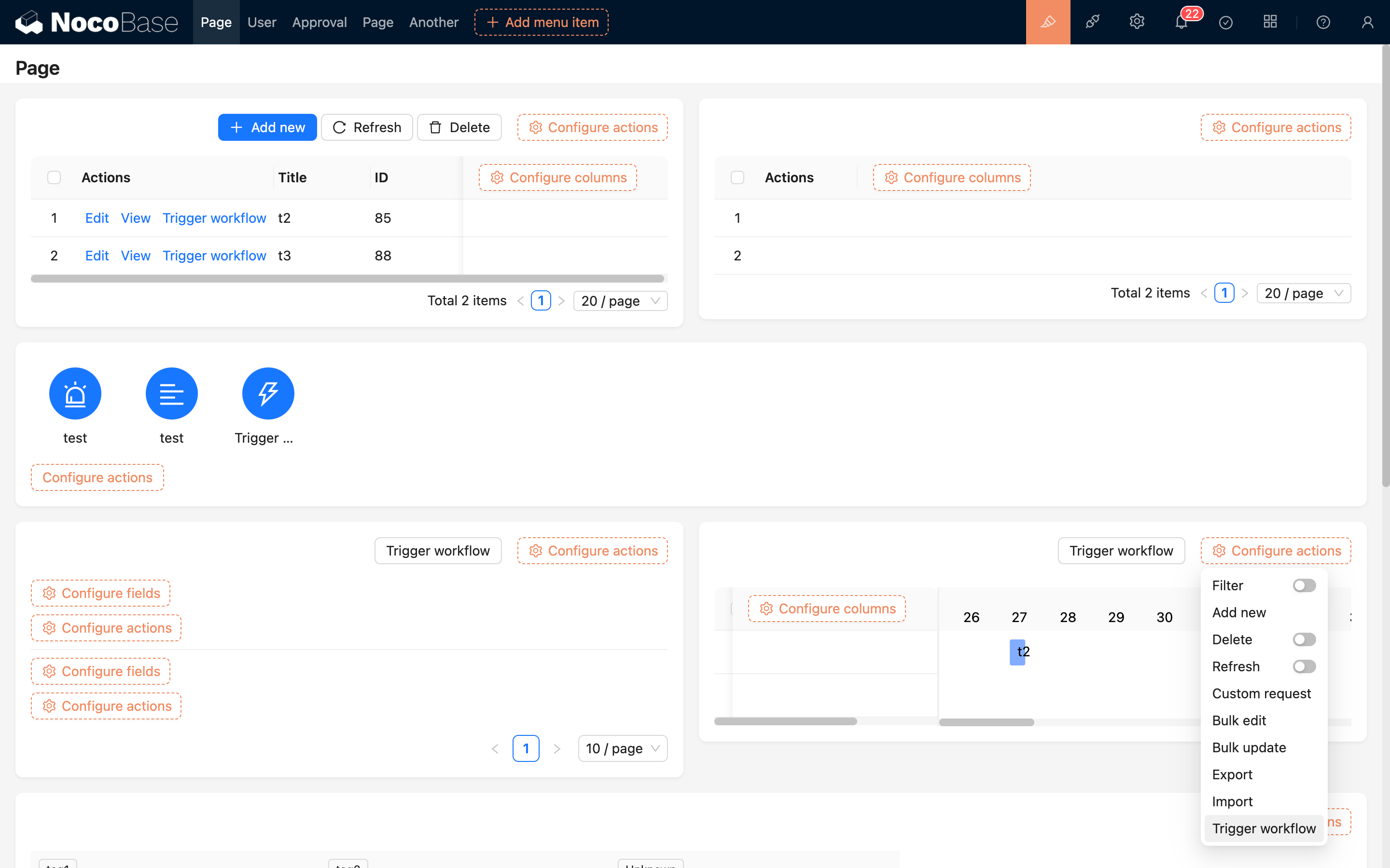 Add Action Button to Block_Gantt Chart
