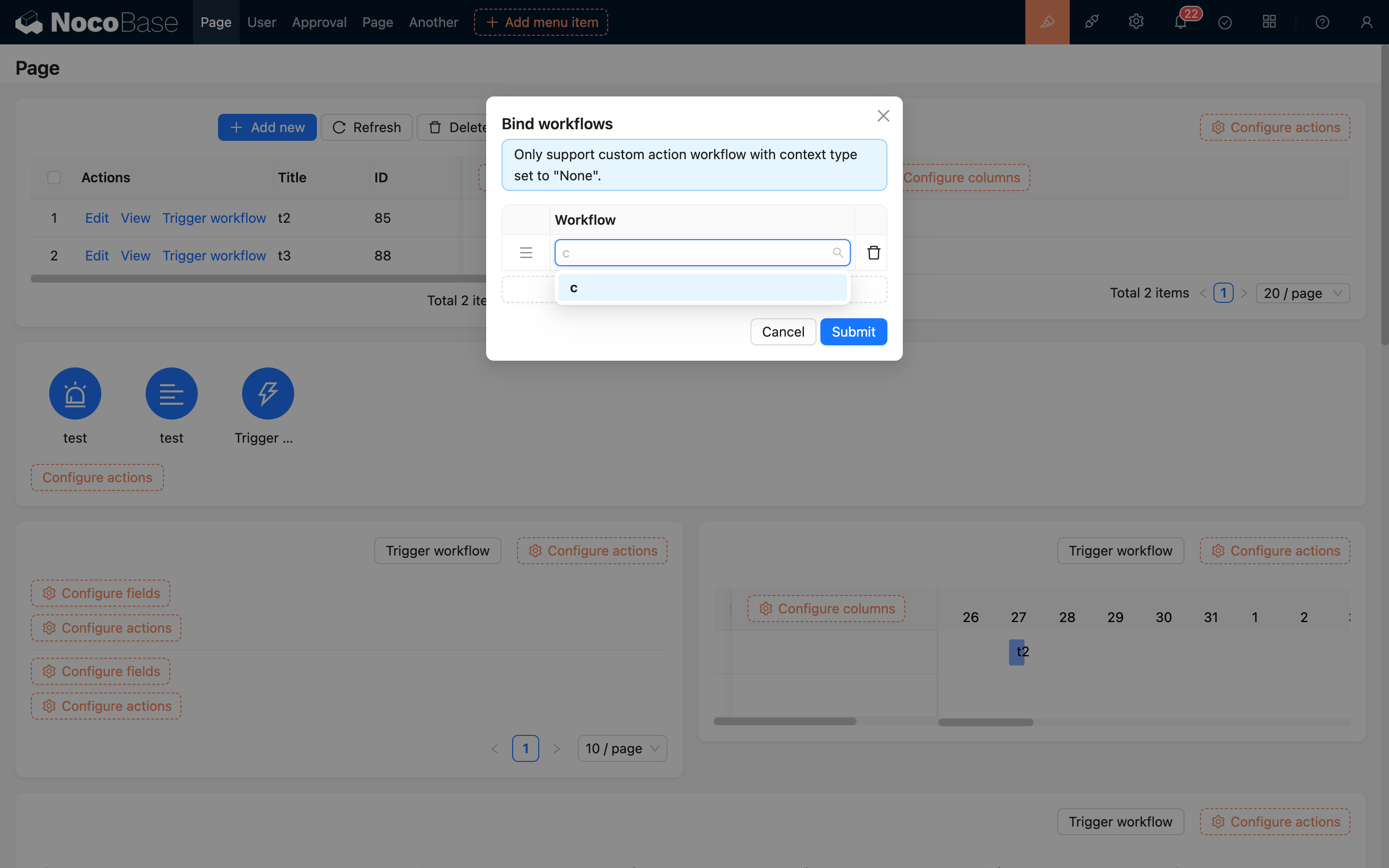 Select Workflow to Bind_No Context