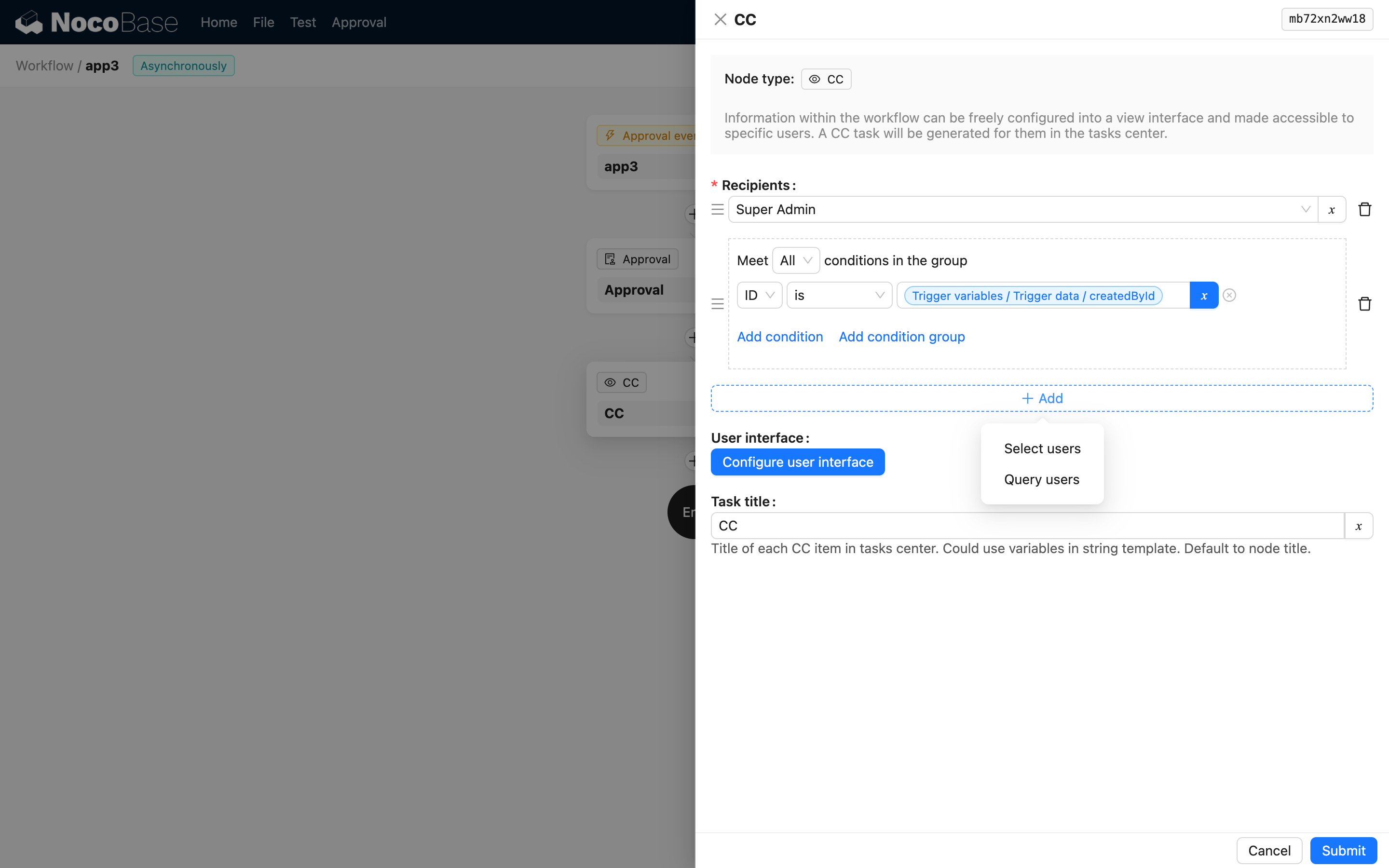 Recipient Configuration