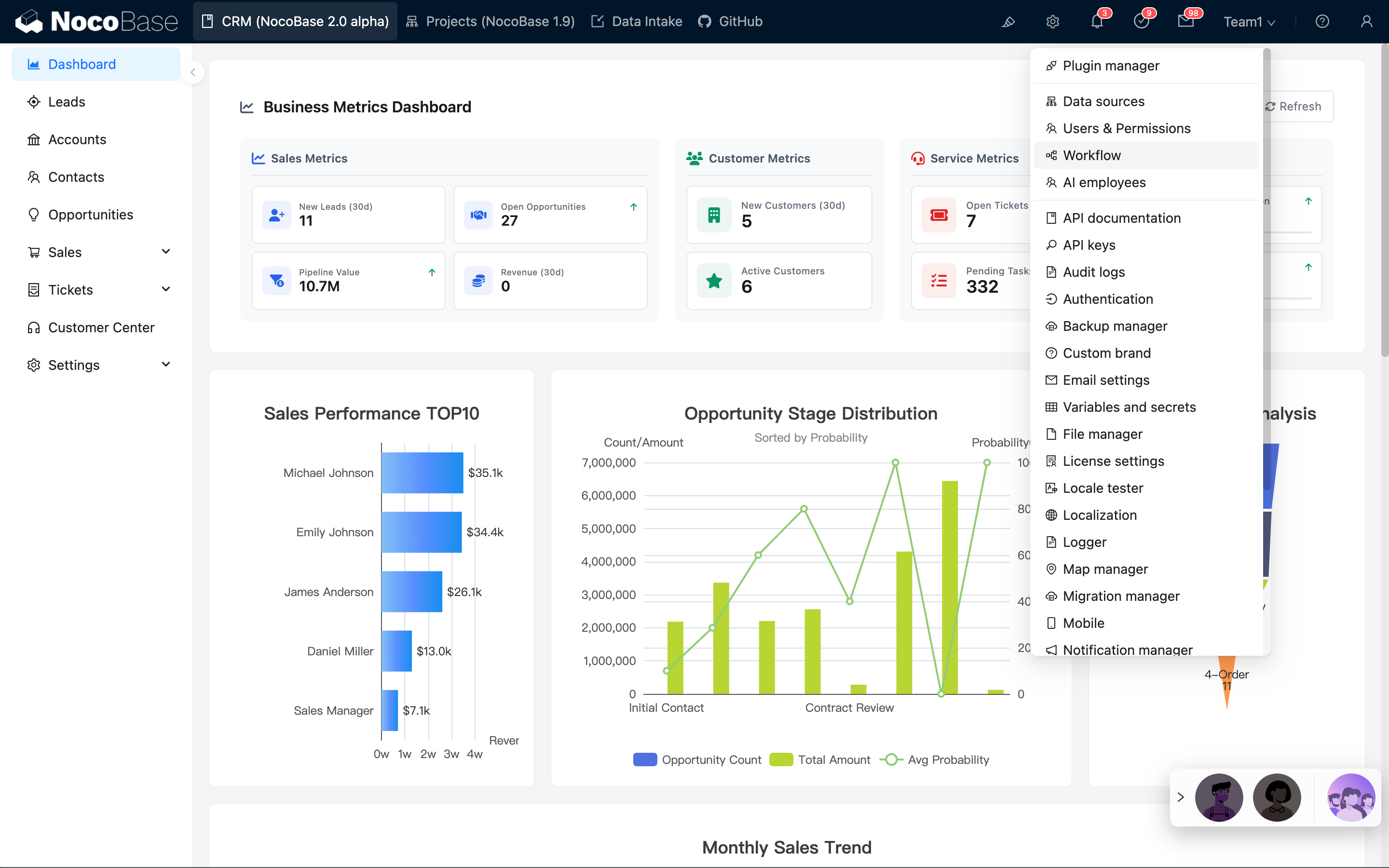 Workflow plugin management entry