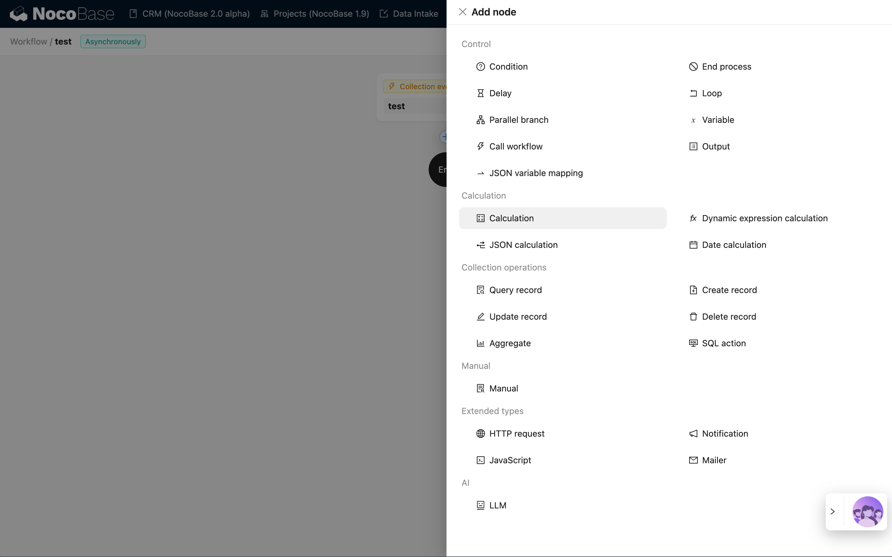 Add Calculation Node