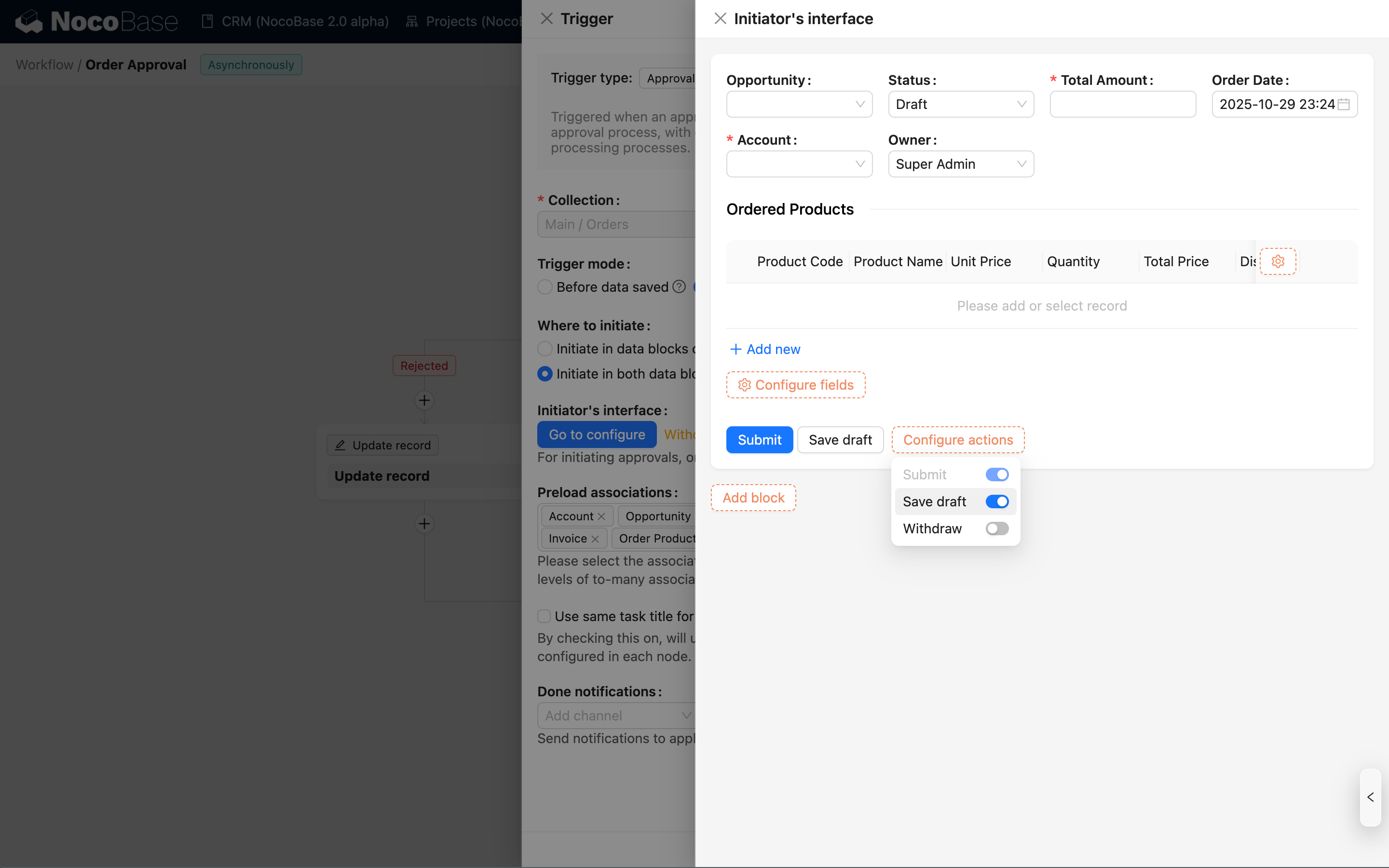 Approval Trigger_Trigger Configuration_Allow Withdraw