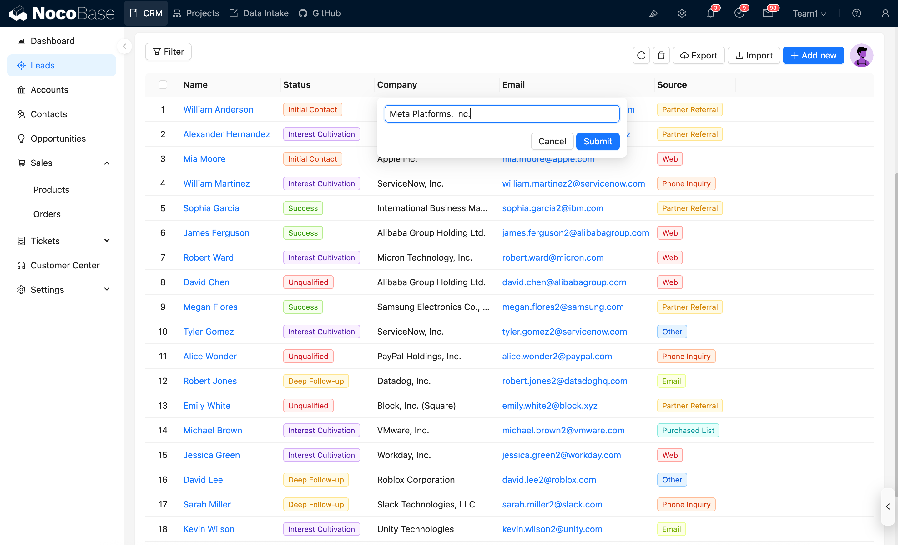 インライン編集