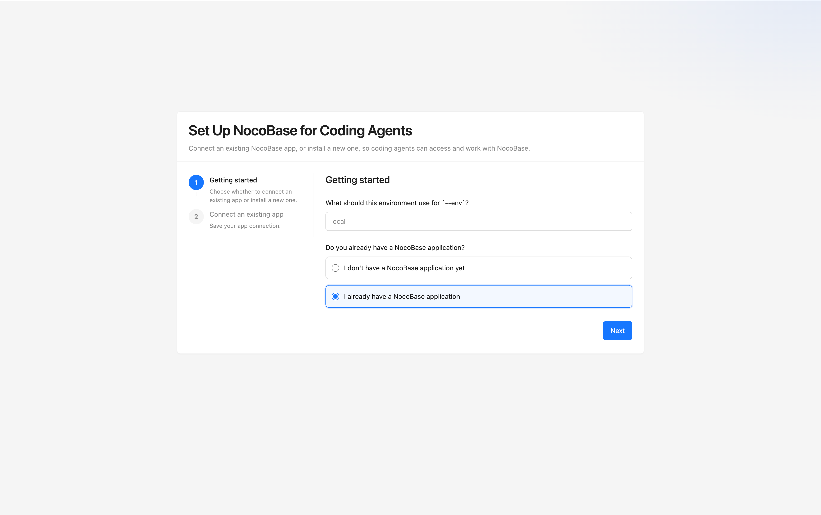 panduan visual nocobase cli