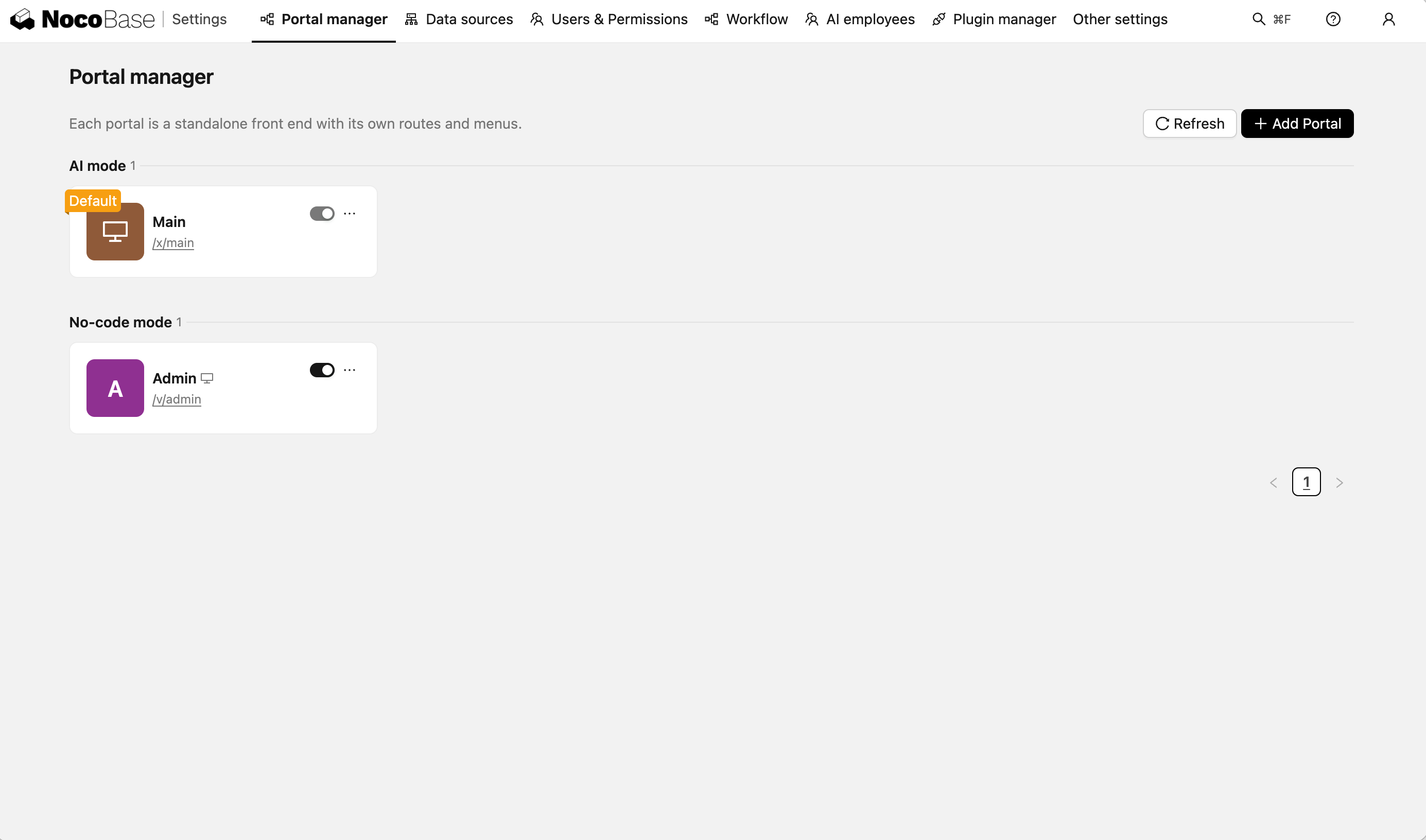 portal manage