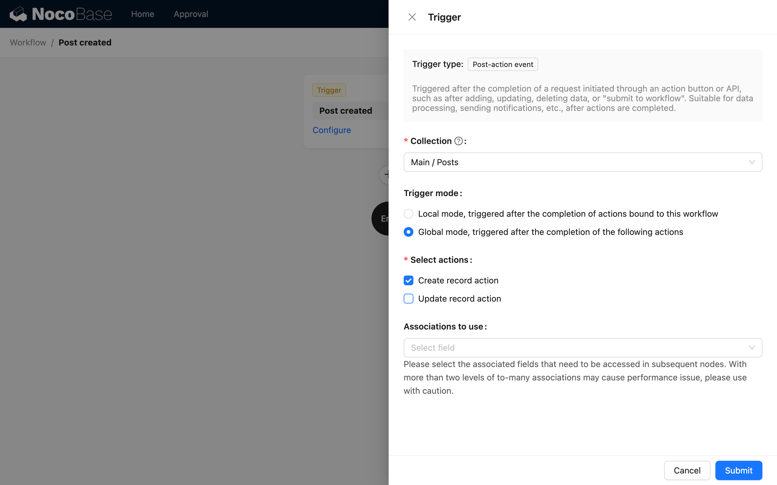 Workflow Configuration_Select Trigger Mode