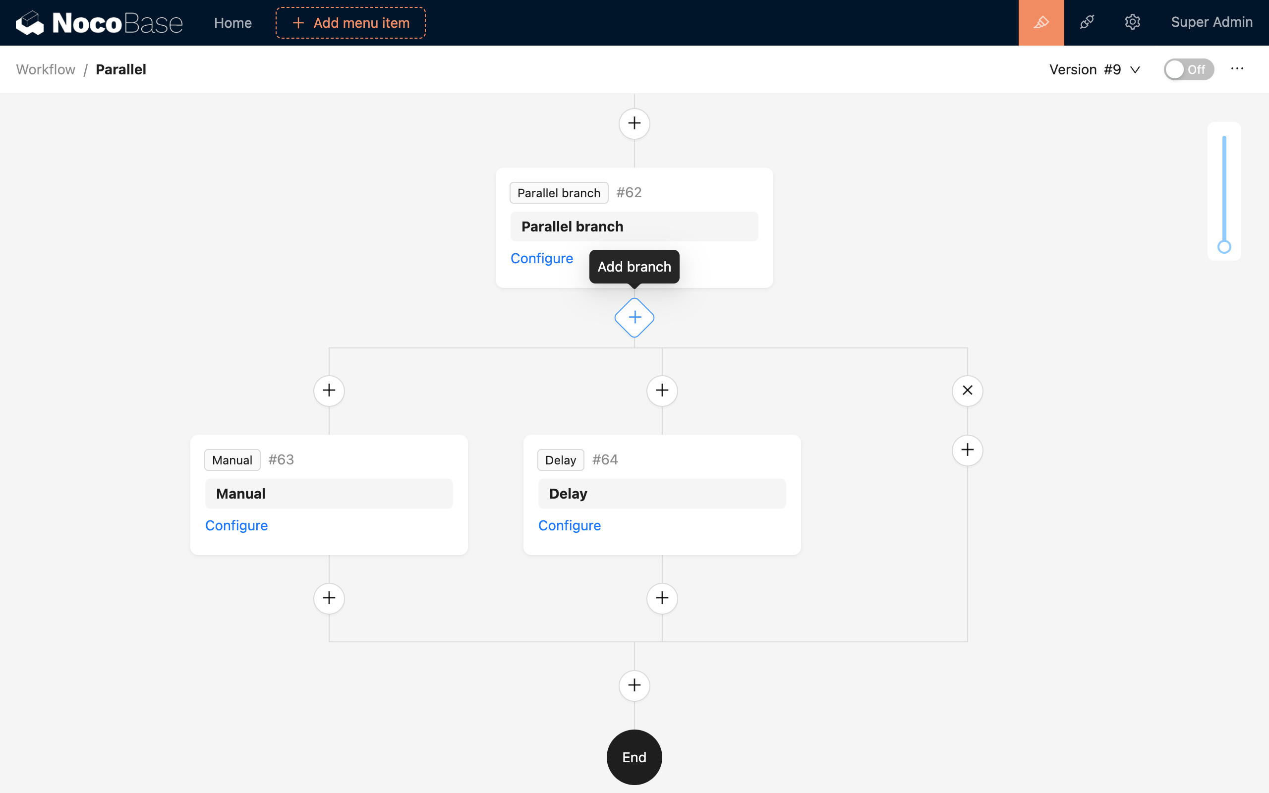 Manage Parallel Branches