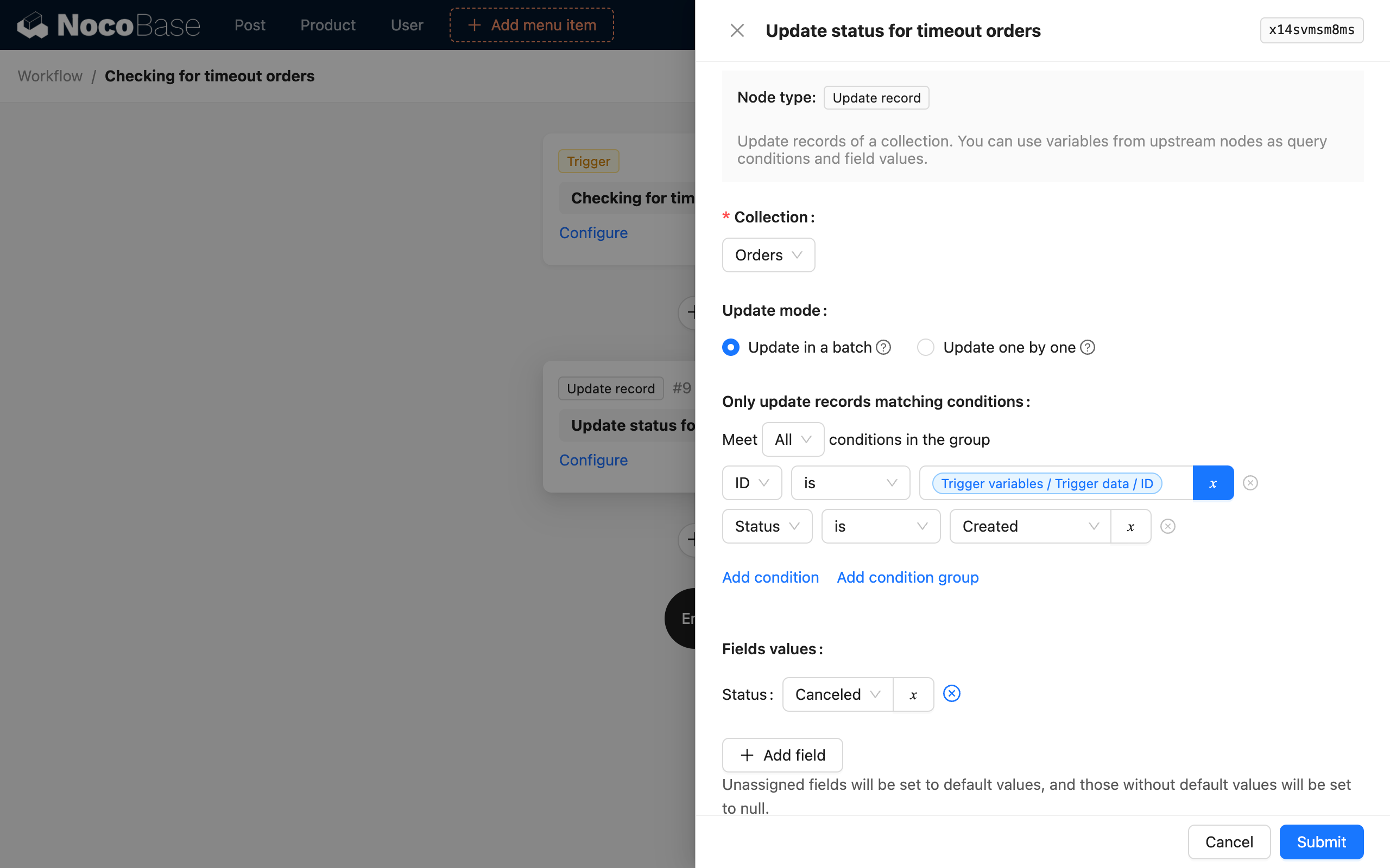 Scheduled Task_Trigger Configuration_Collection Time Field Mode_Update Node