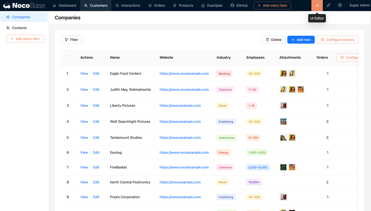 NocoBase: Developer tool for rapidly building large systems