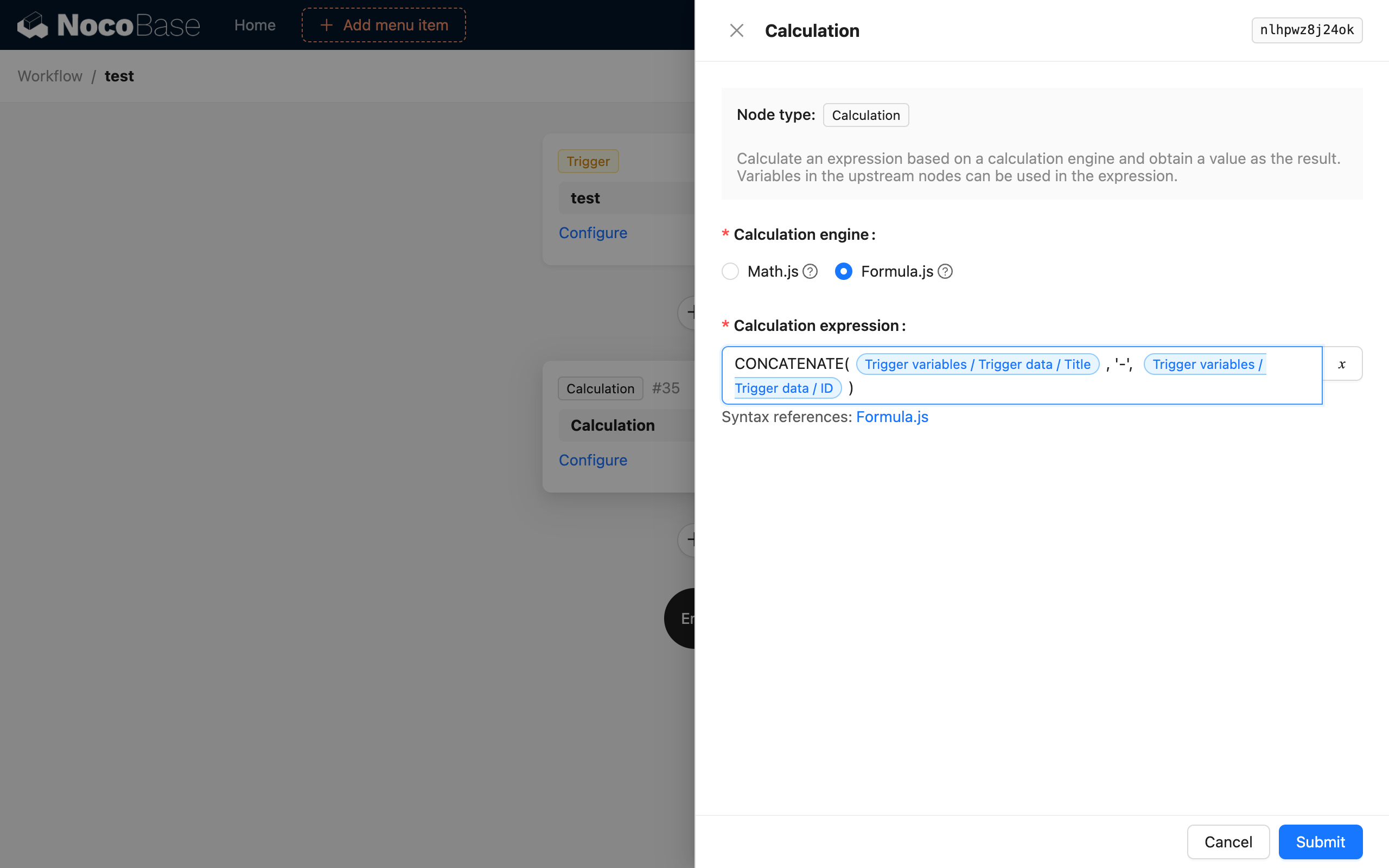 Calculation Node_Configuration