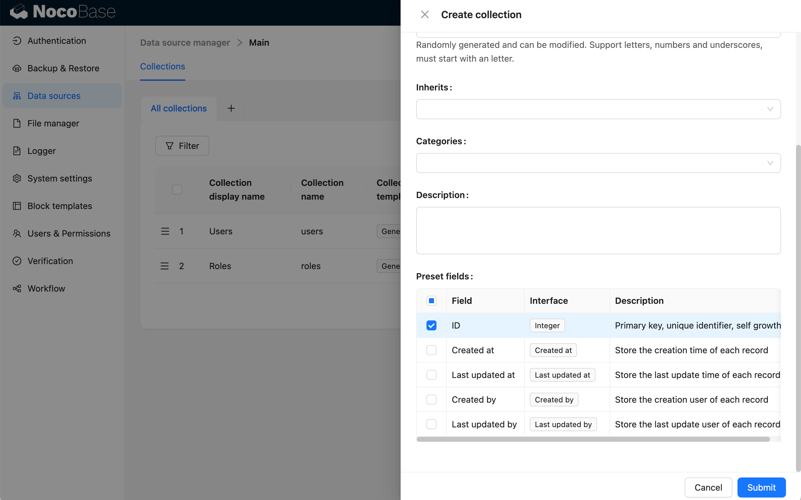 Predefined Fields