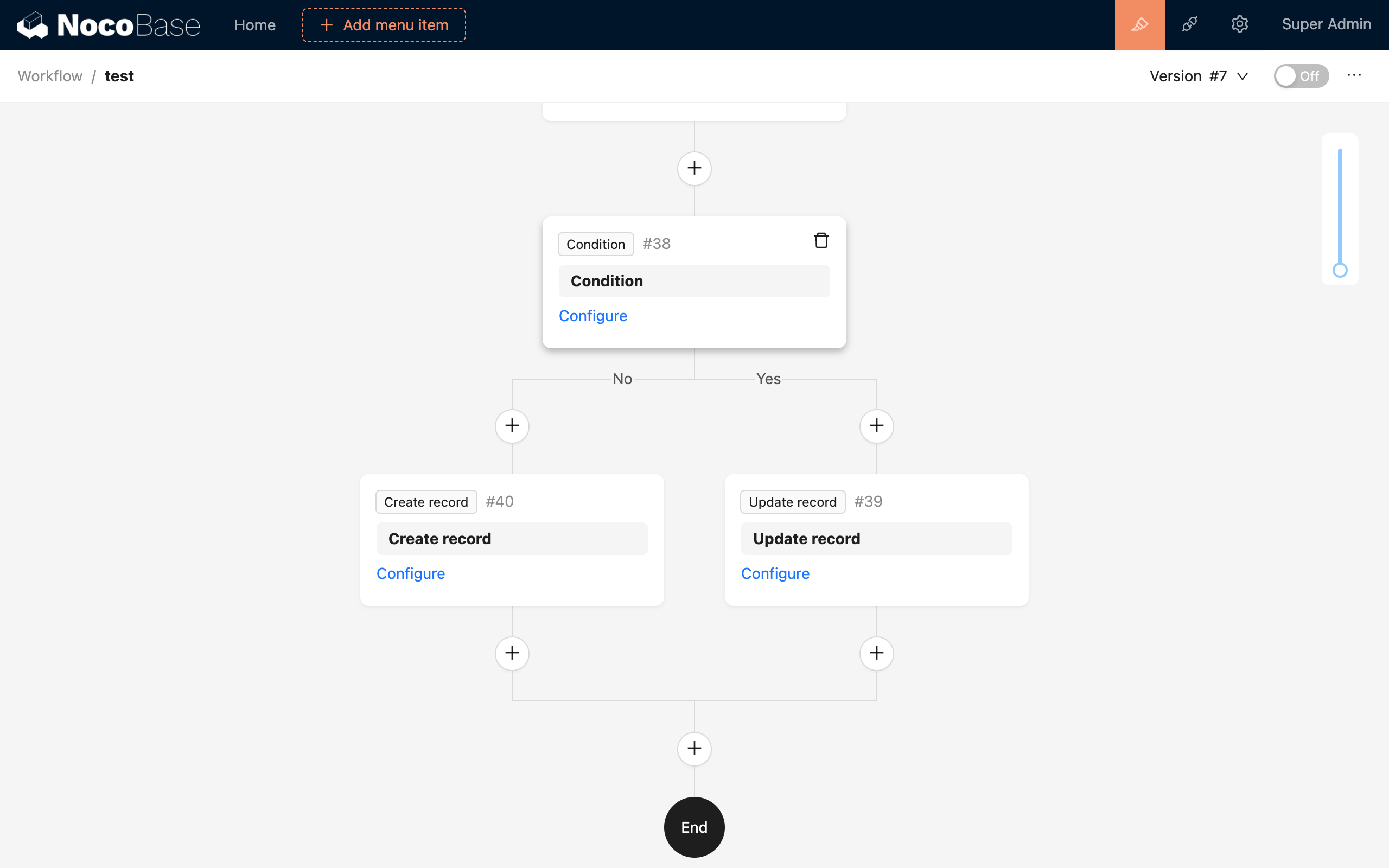 "Branch on true/false" mode