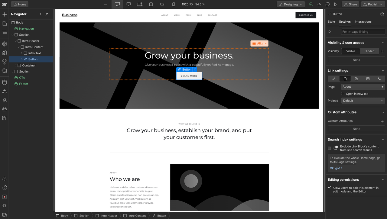 Webflow: No-code website builder for designers and developers