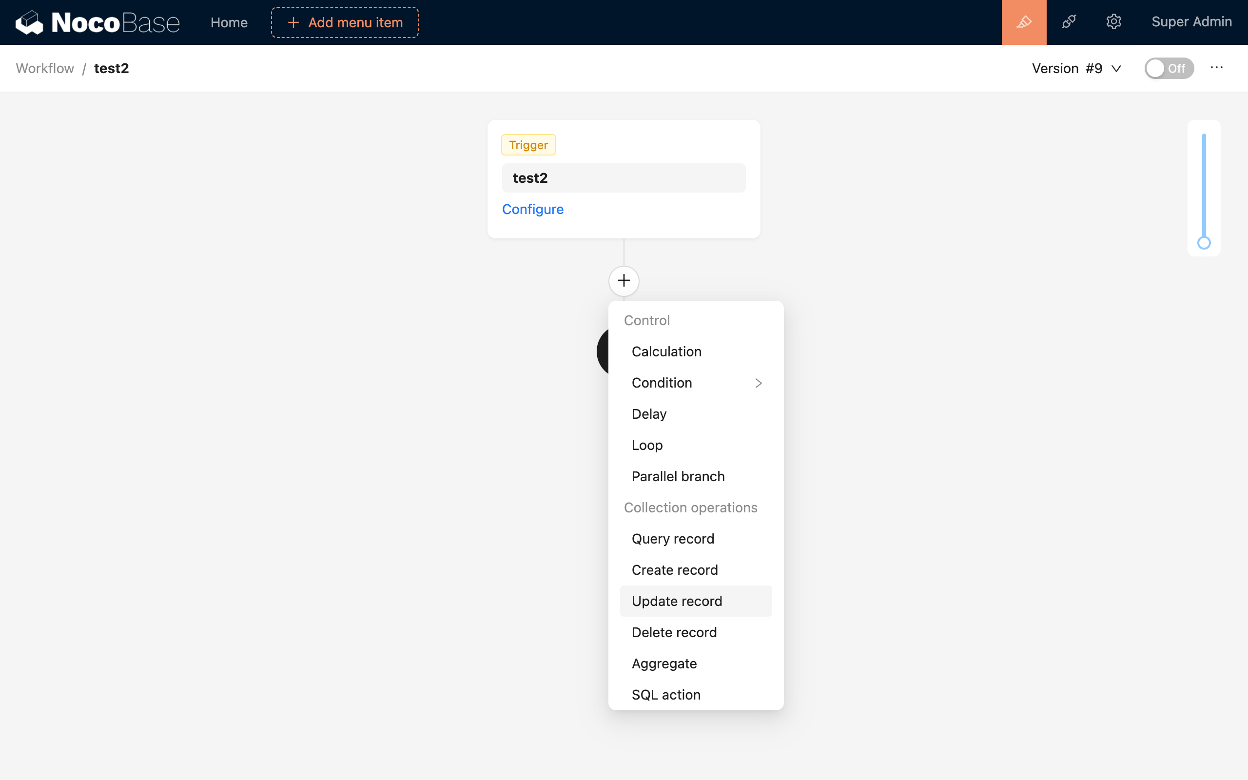 Add Update Data Node