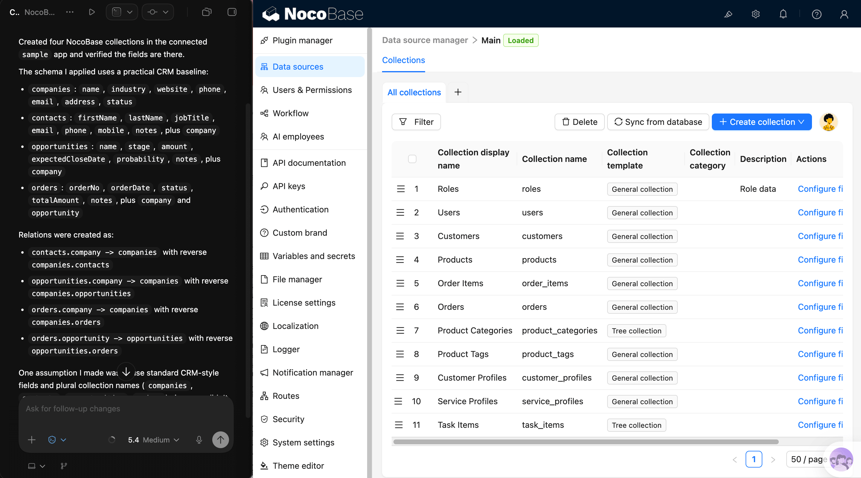 NocoBase 演示界面