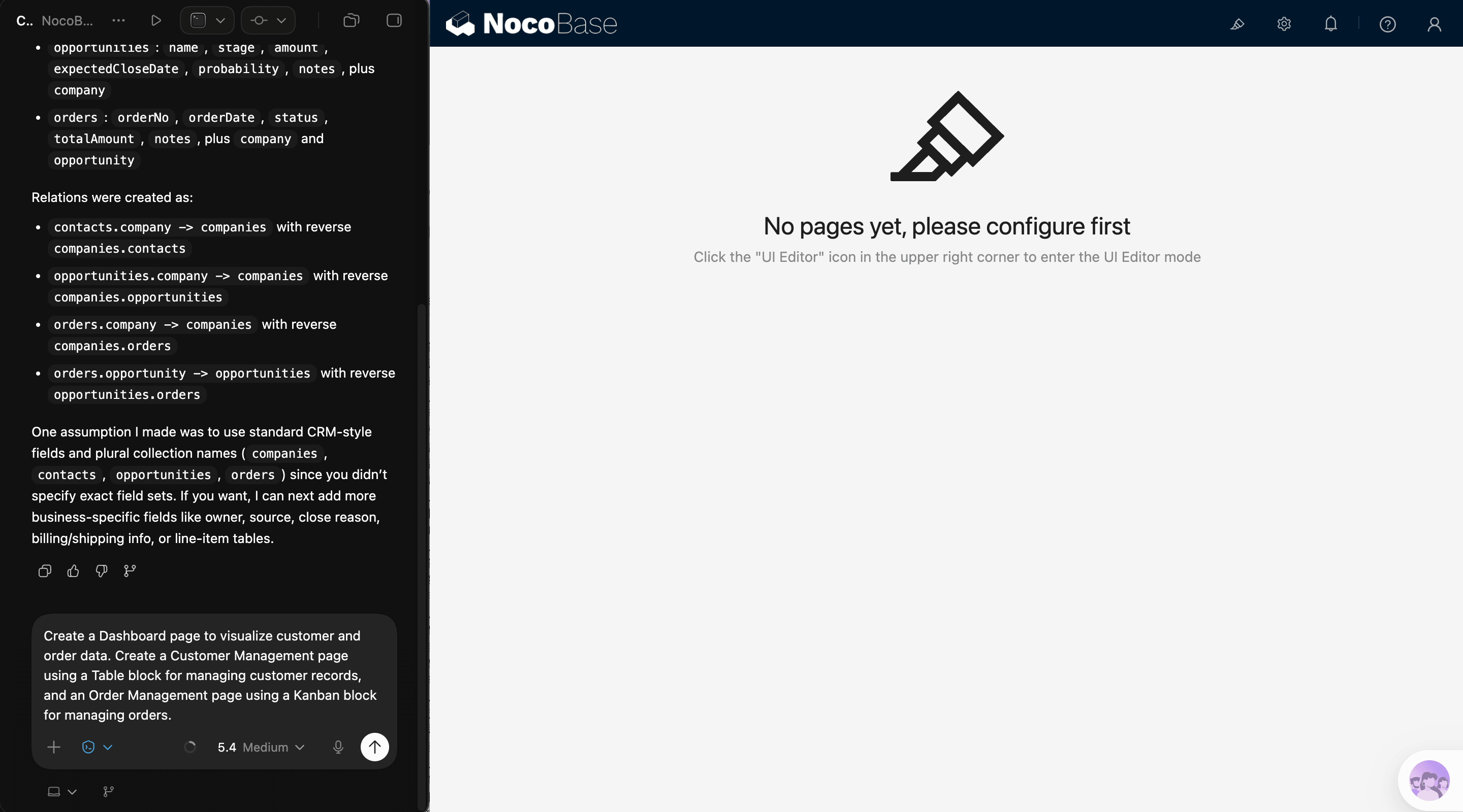 NocoBase 演示界面