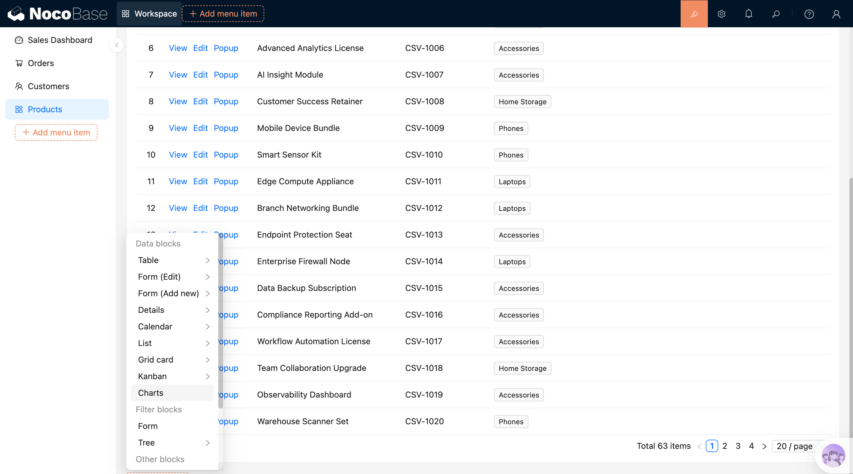 NocoBase 演示界面