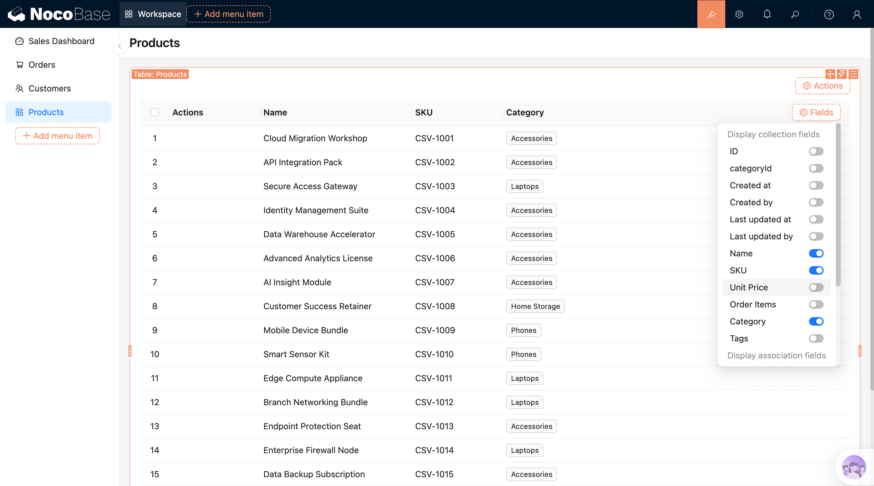 NocoBase 演示界面