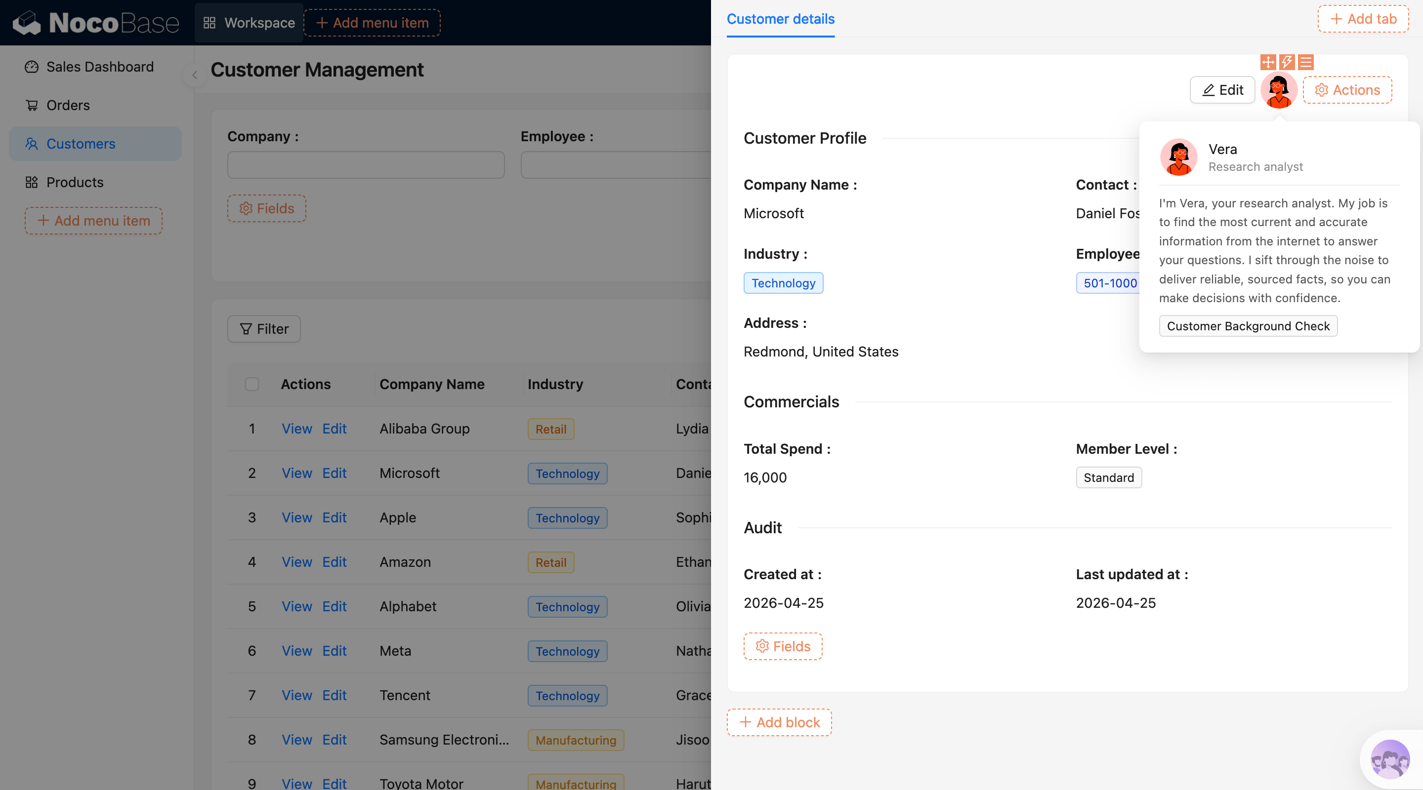 NocoBase 演示界面