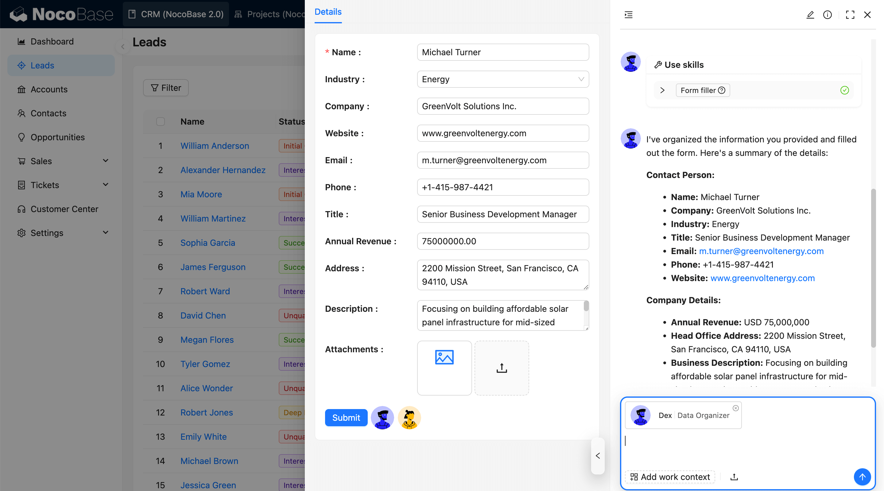 NocoBase 演示界面
