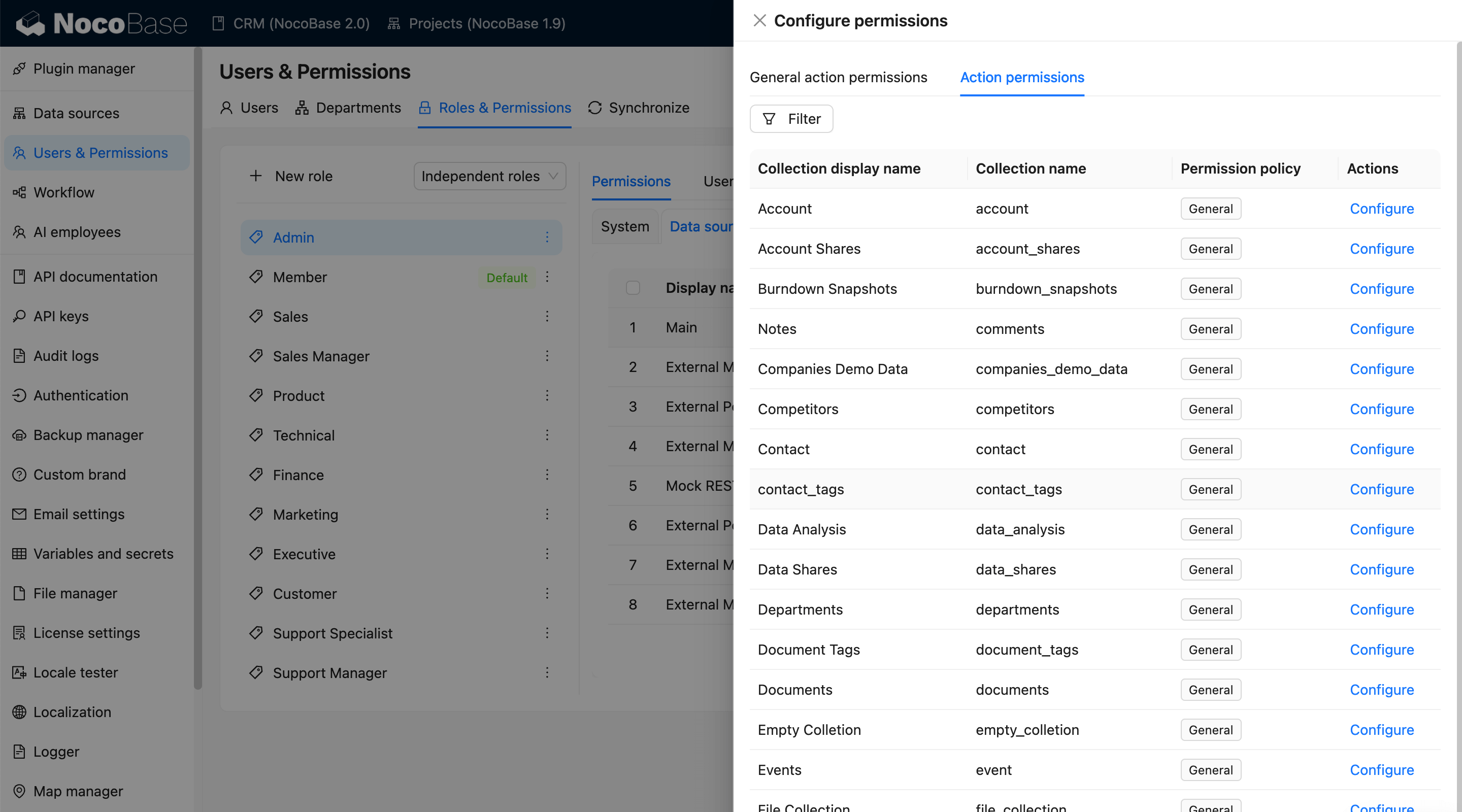 NocoBase 演示界面