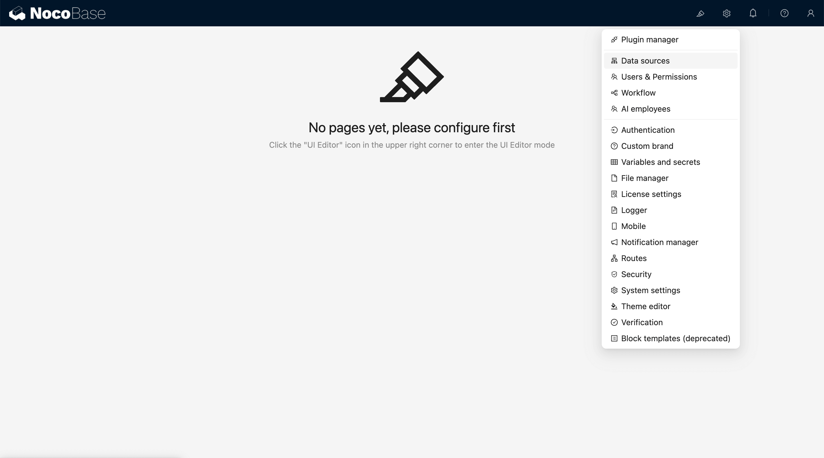 NocoBase 演示界面