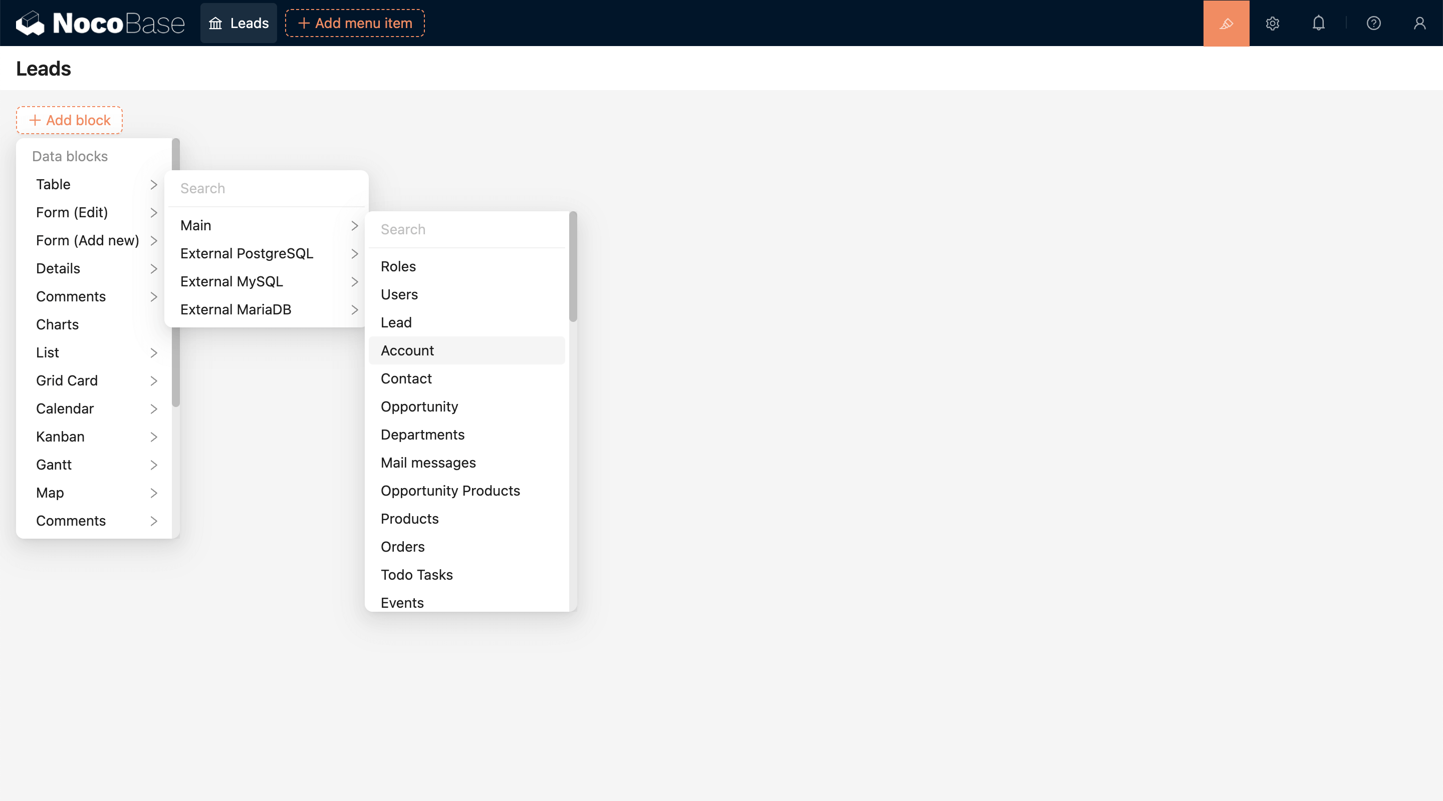 NocoBase 演示界面