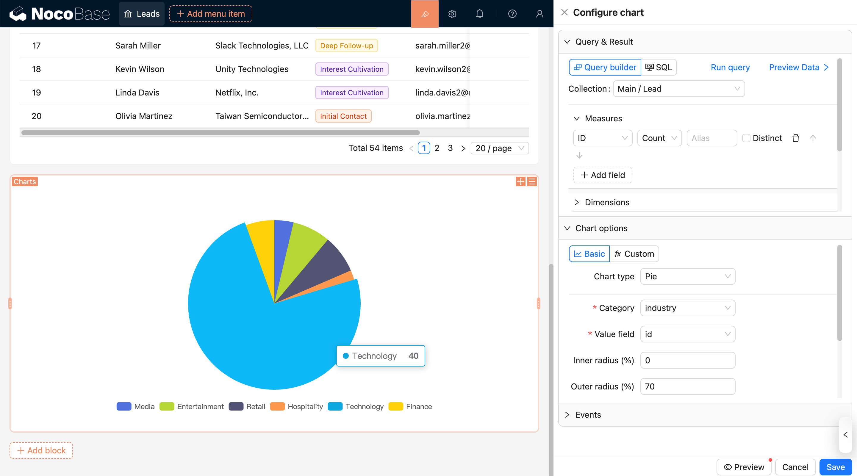 NocoBase 演示界面