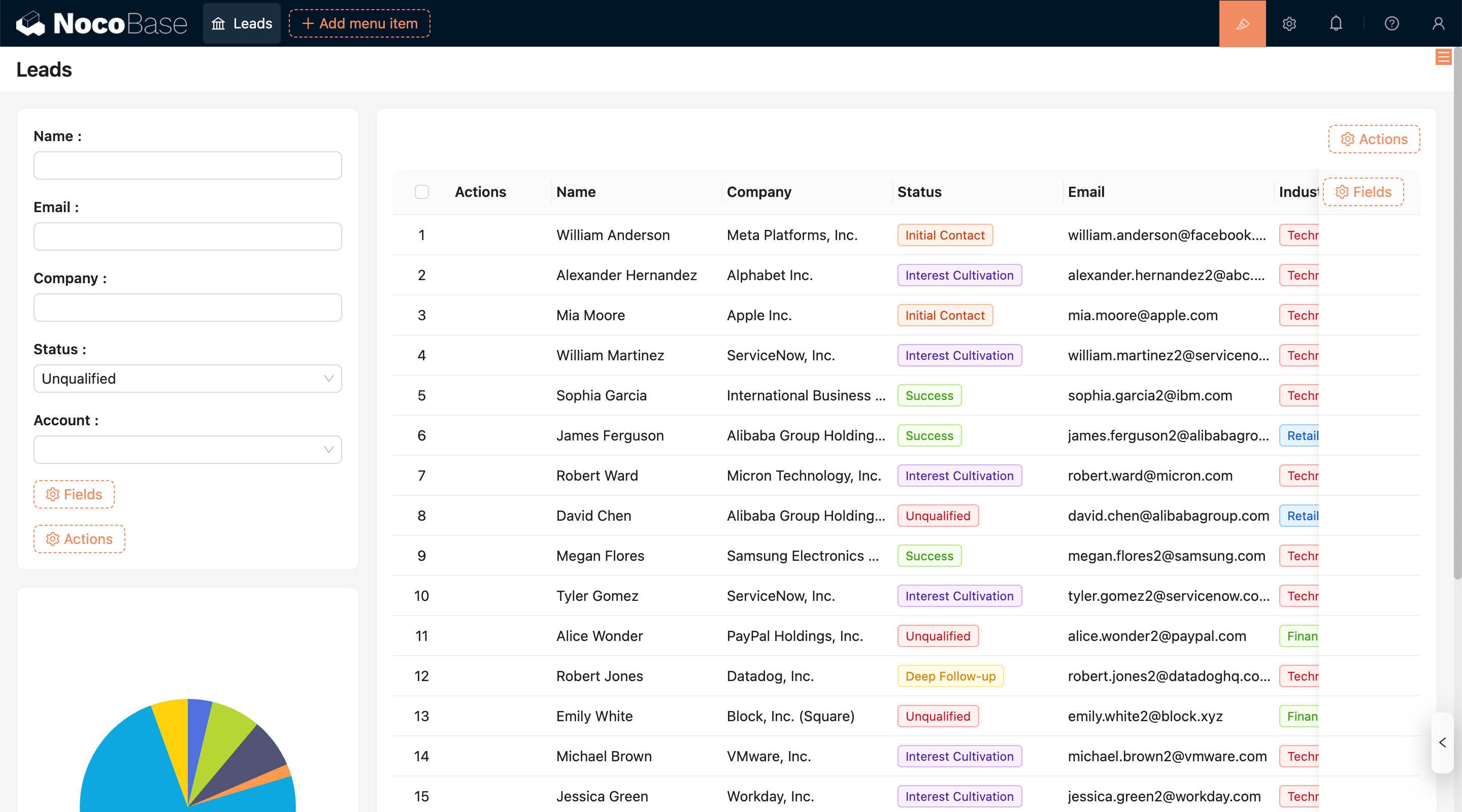 NocoBase 演示界面