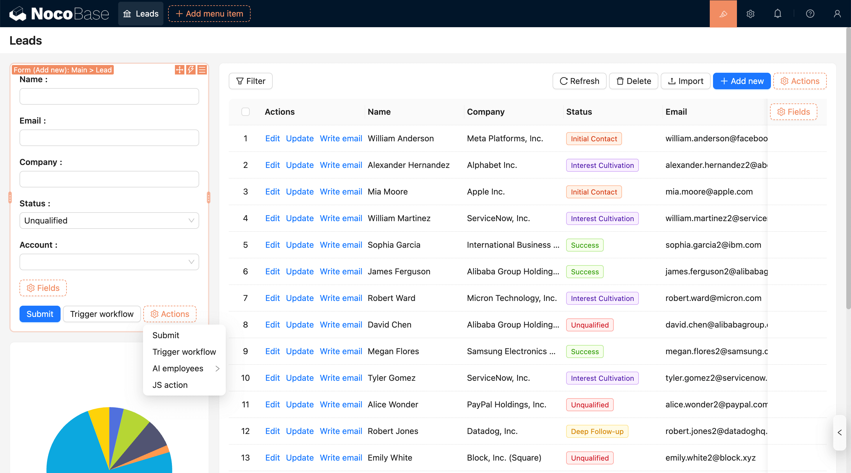 NocoBase 演示界面