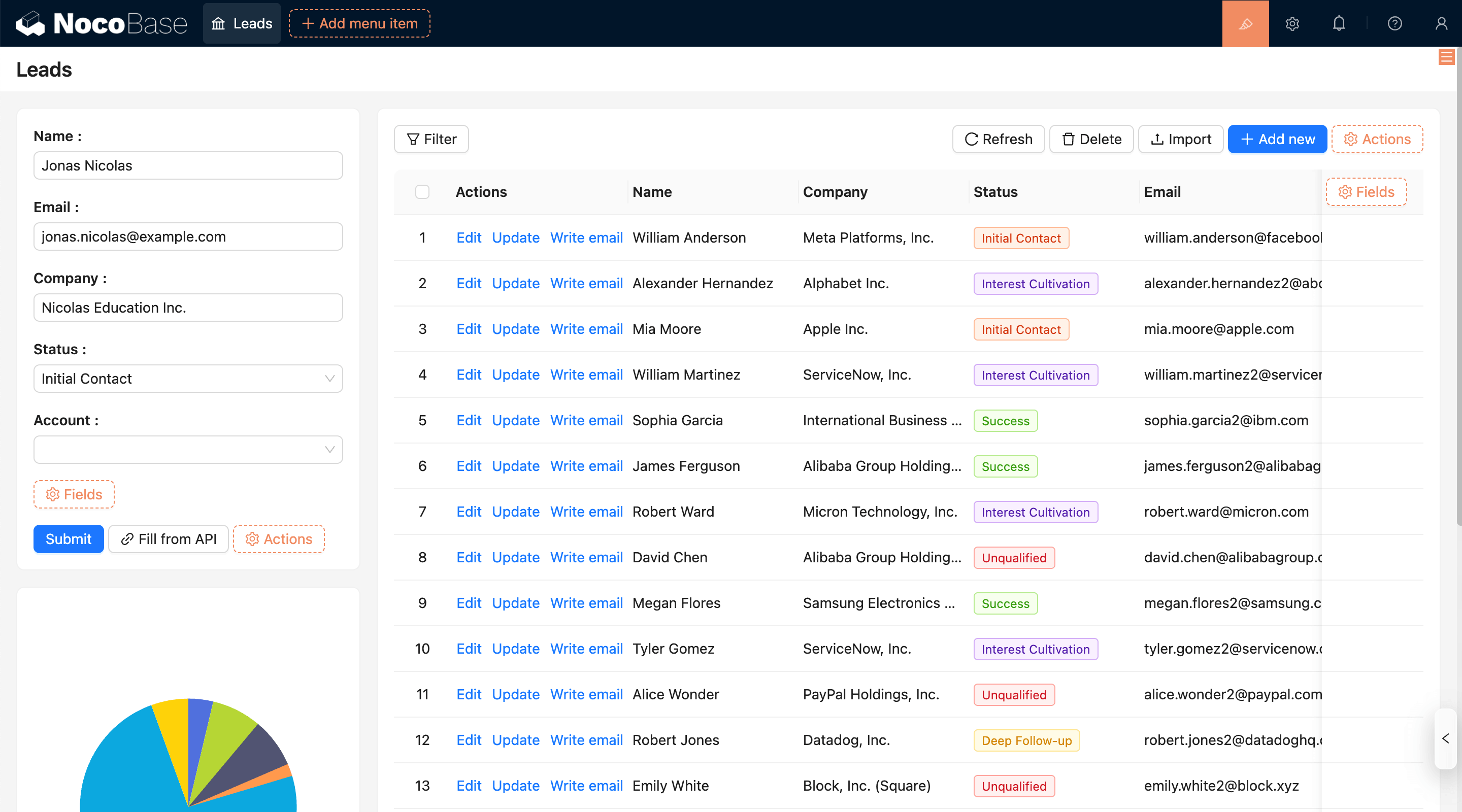 NocoBase 演示界面