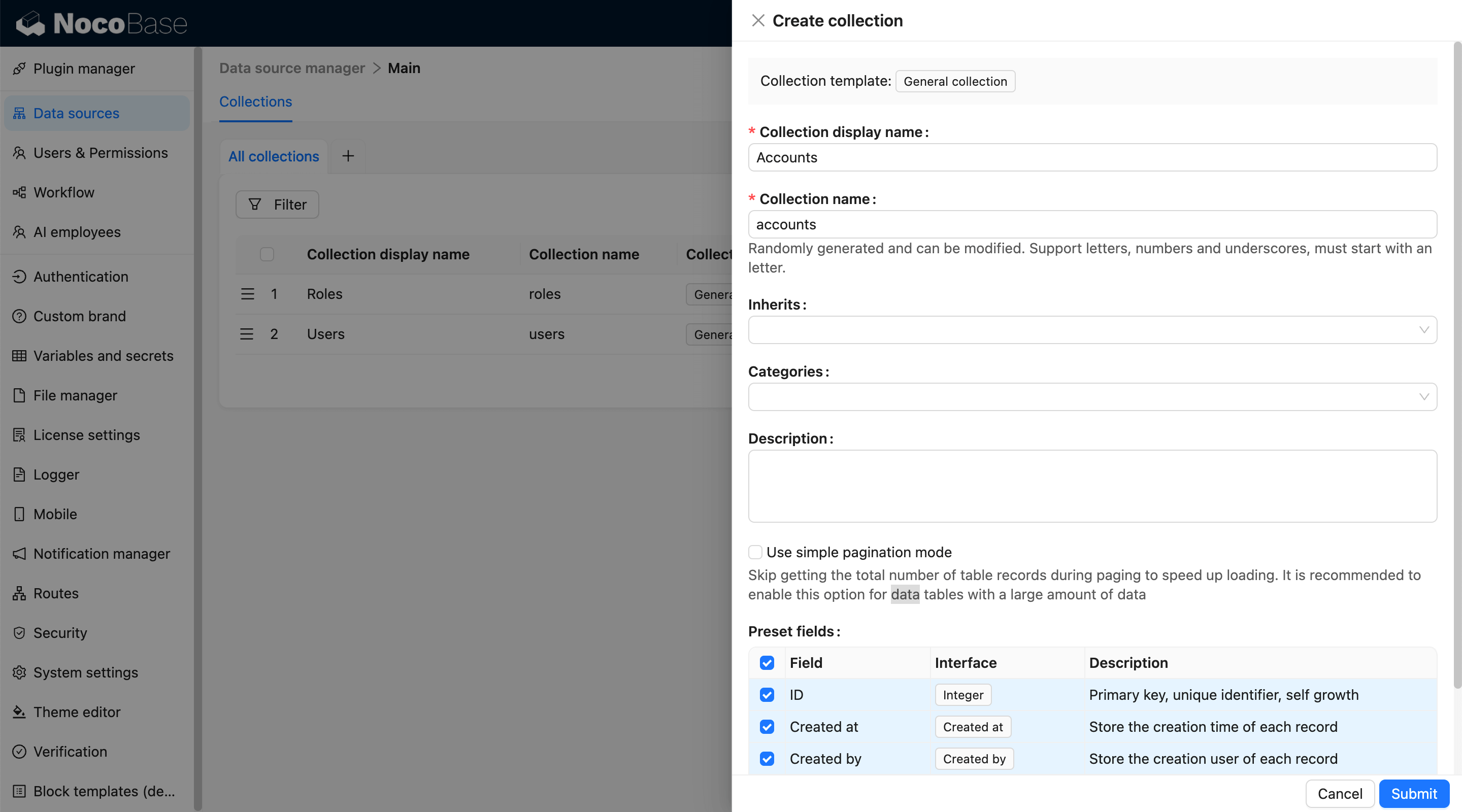 NocoBase 演示界面