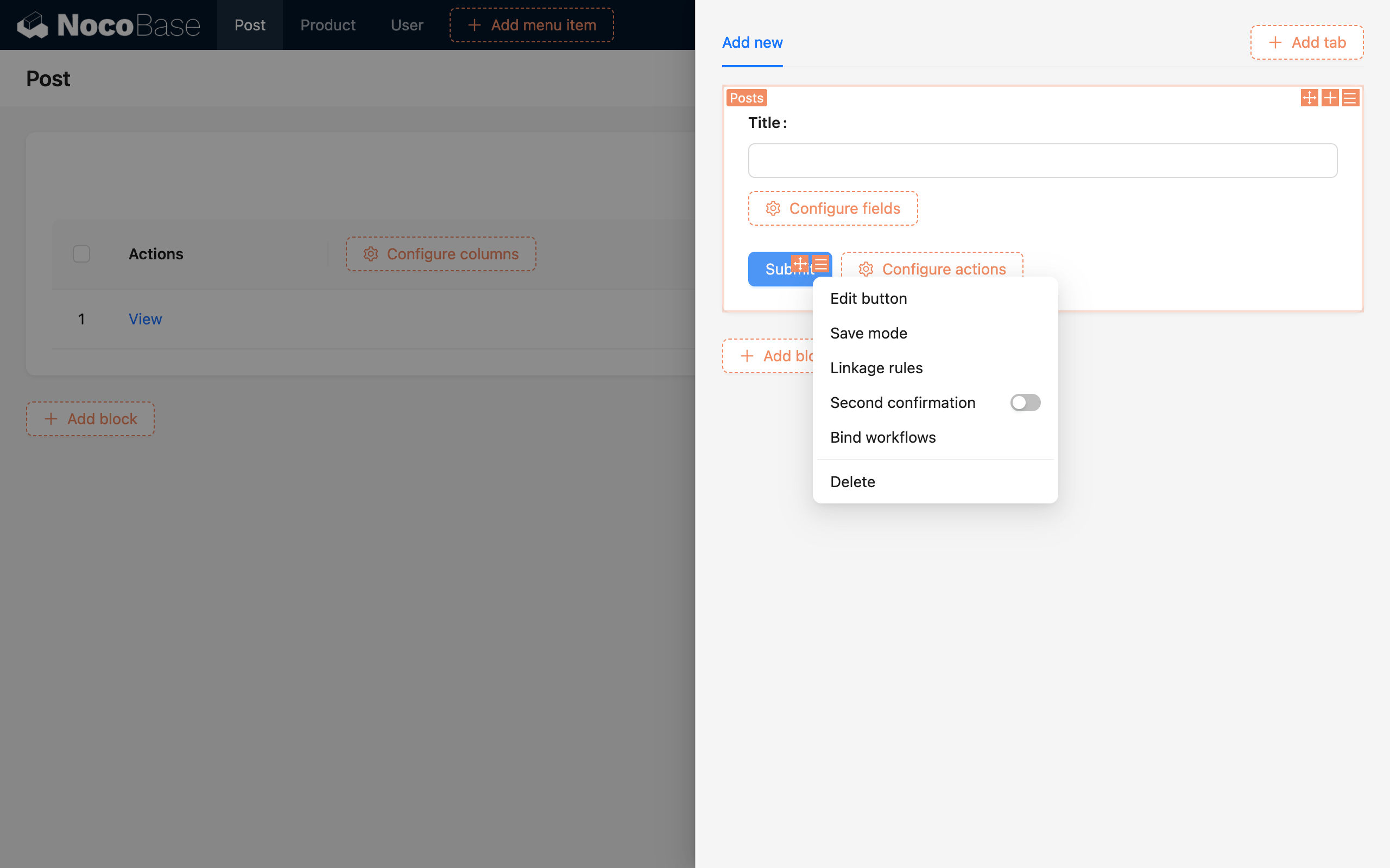 Post-Action Event_Submit Button