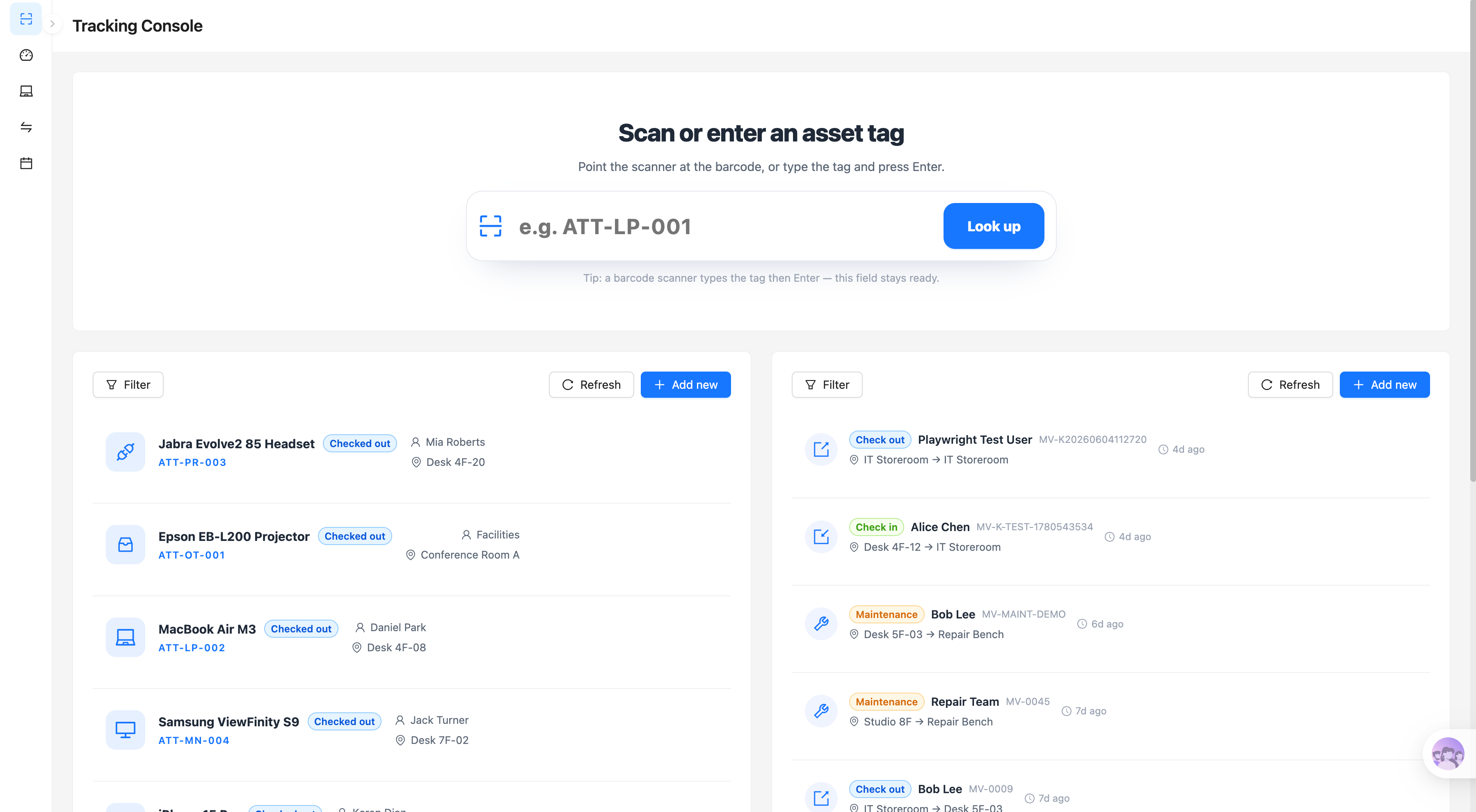 Asset tracking