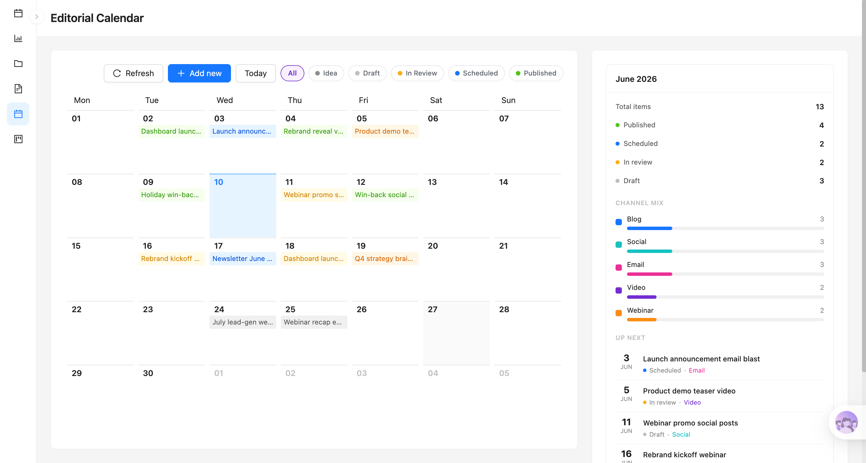 Content Calendar