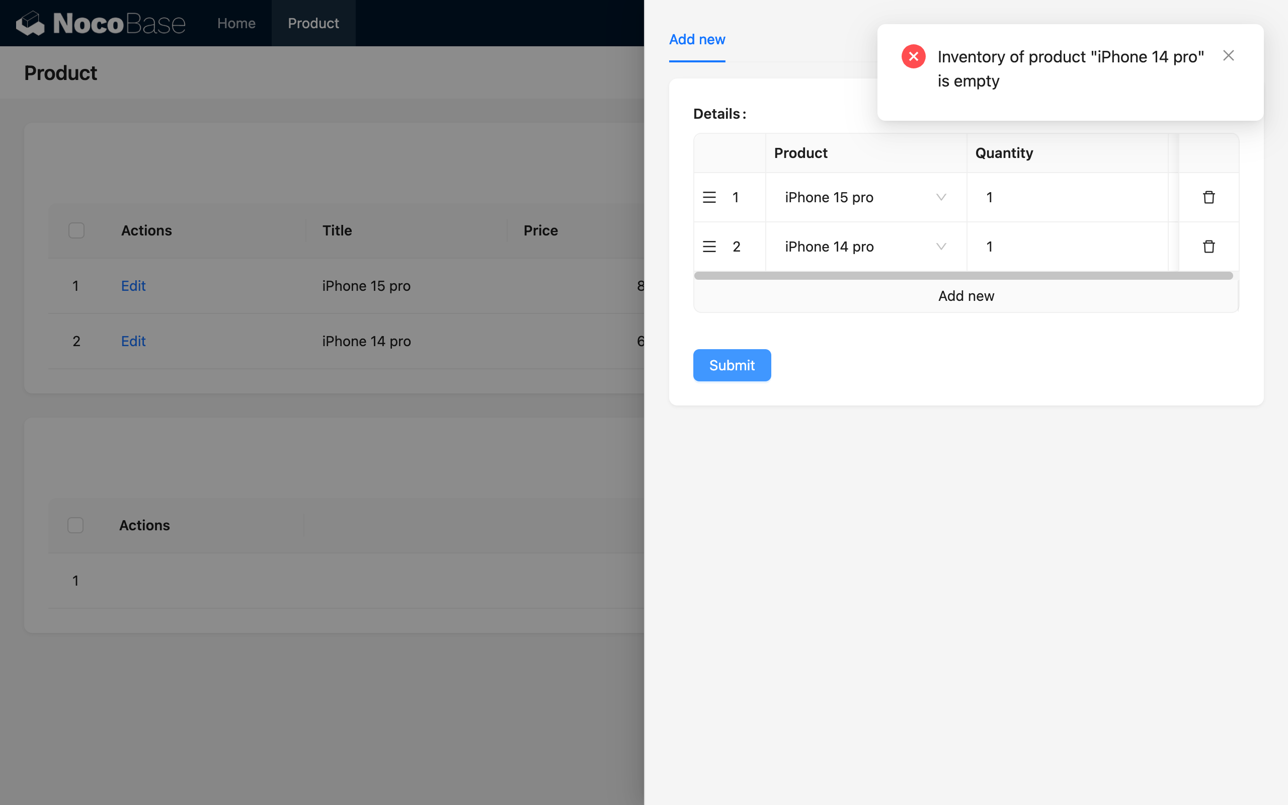 Example_Response Message after Submission