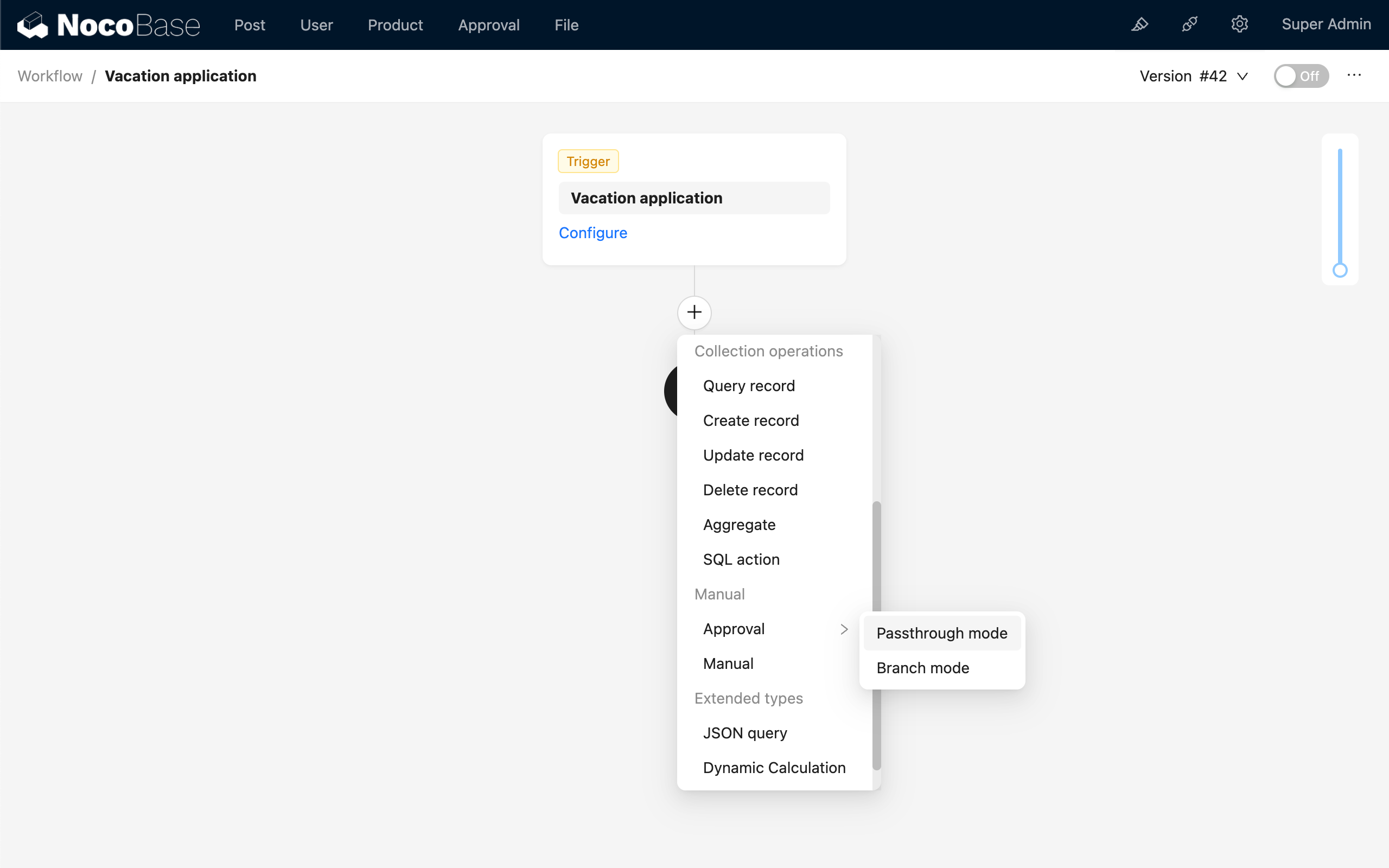 Create Approval Node