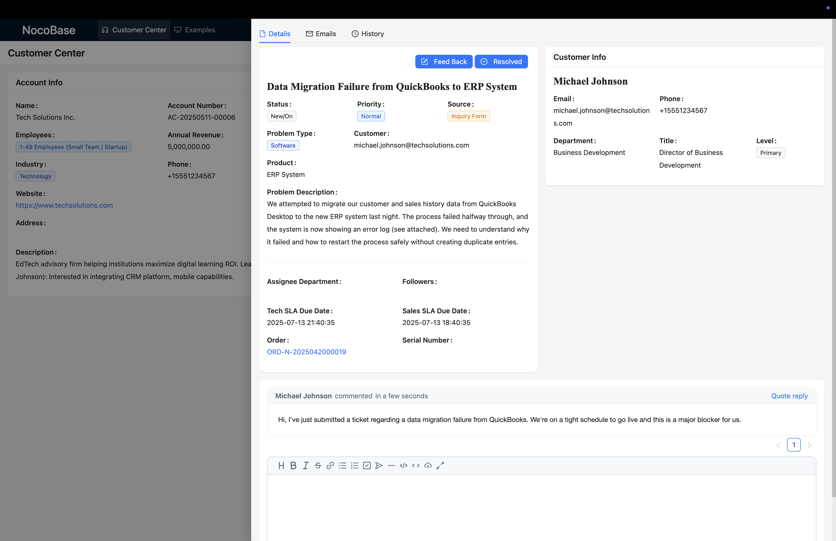 NocoBase 演示界面