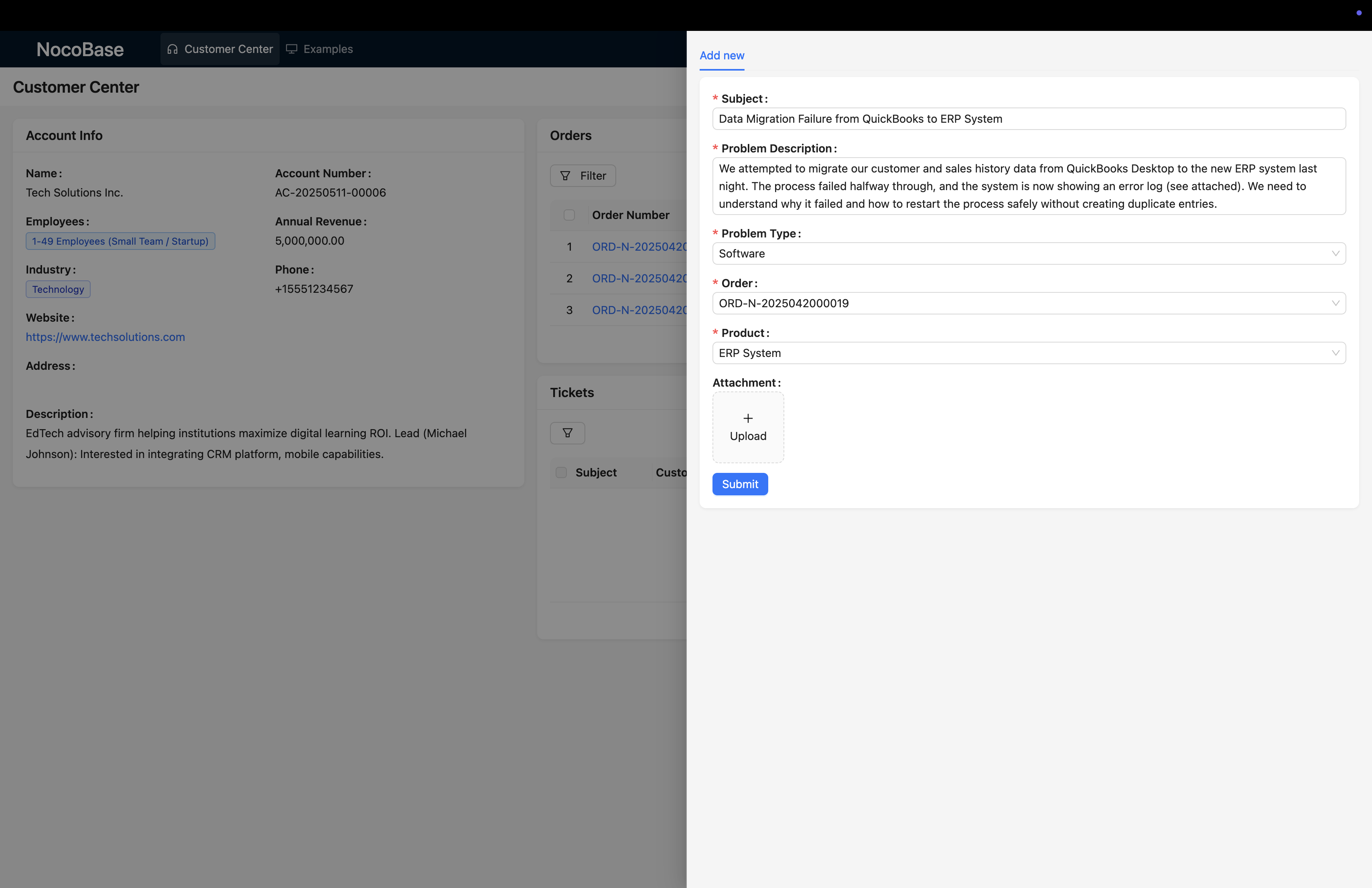 NocoBase 演示界面